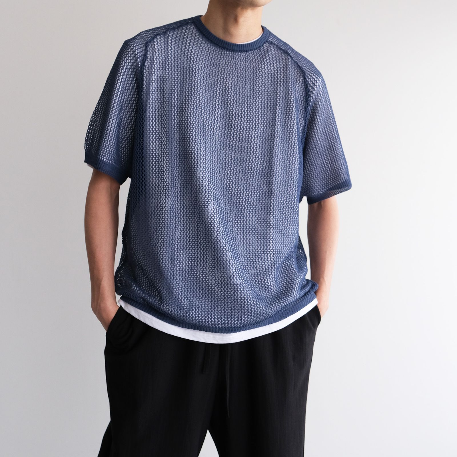 Crew Neck S/S Tee -Tシャツ-（Blue / ブルー）