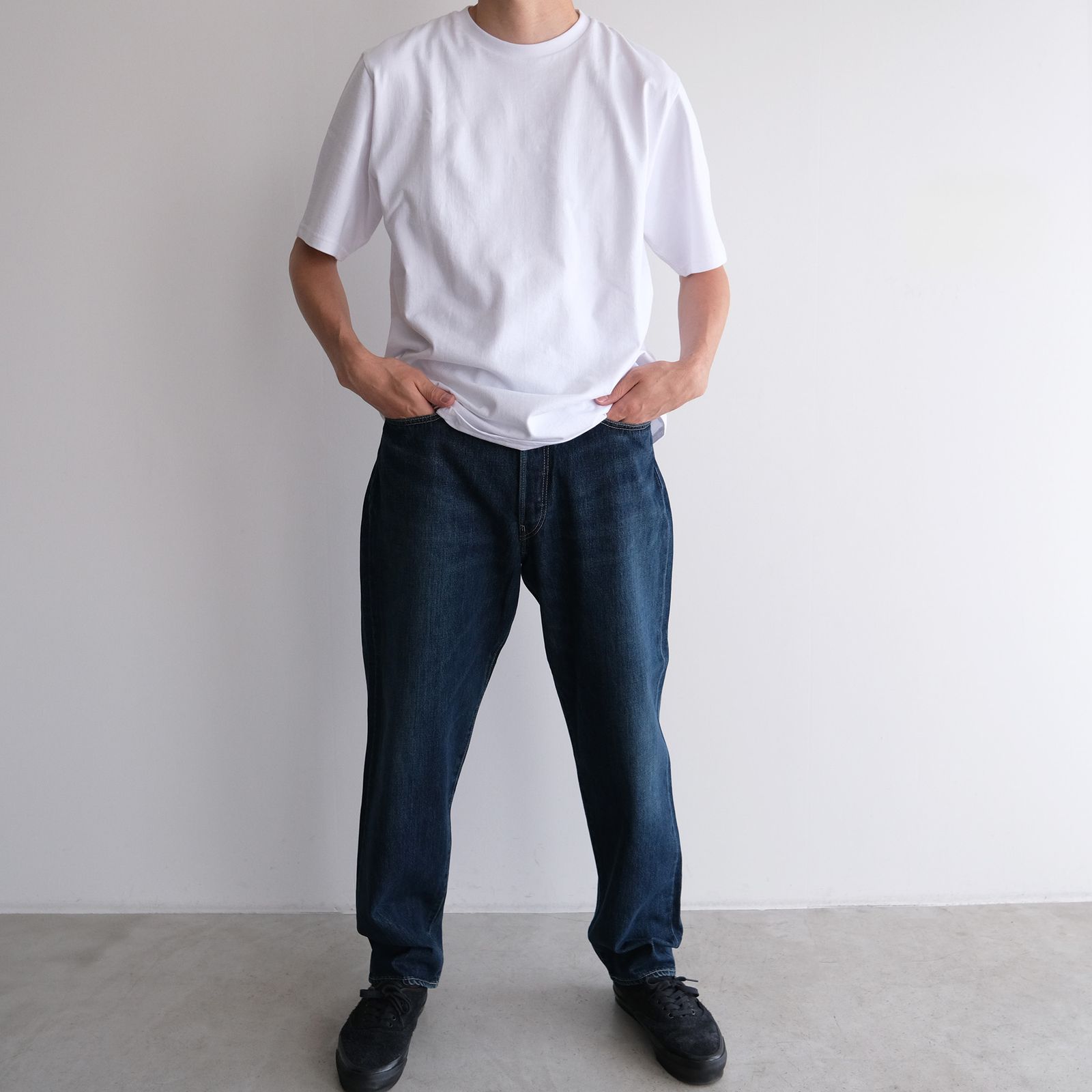 Selvage Denim Five Pocket Tapered Pants -パンツ-（Indigo Dark Fade / インディゴダークフェード）