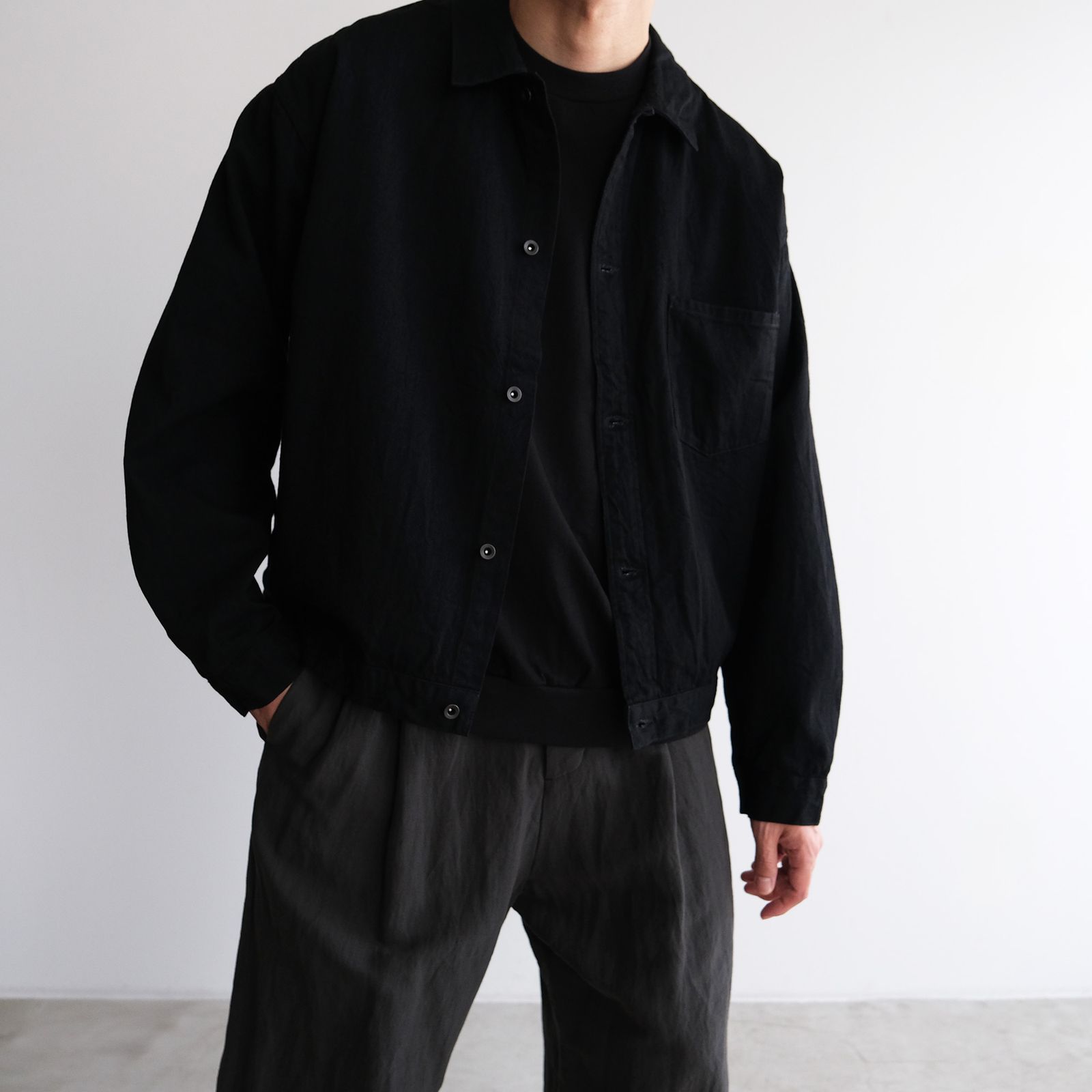 Plainstitch Pullover -Tシャツ-（Black / ブラック）