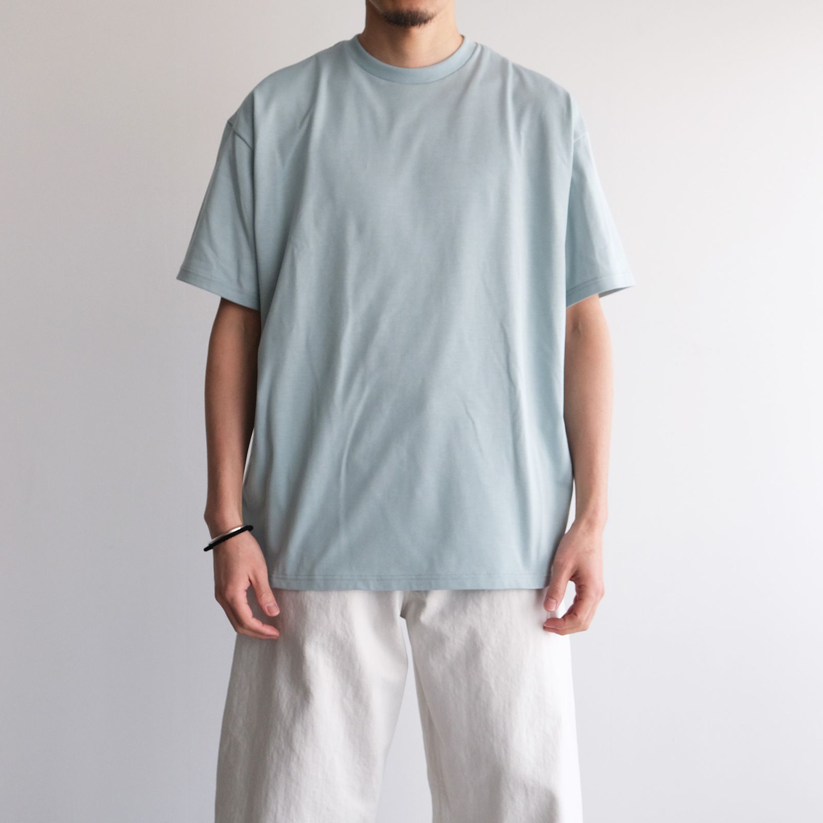 Tri Spun Cotton S/S Oversized Tee -Tシャツ-（Smoke Blue / スモークブルー）GM261-70351