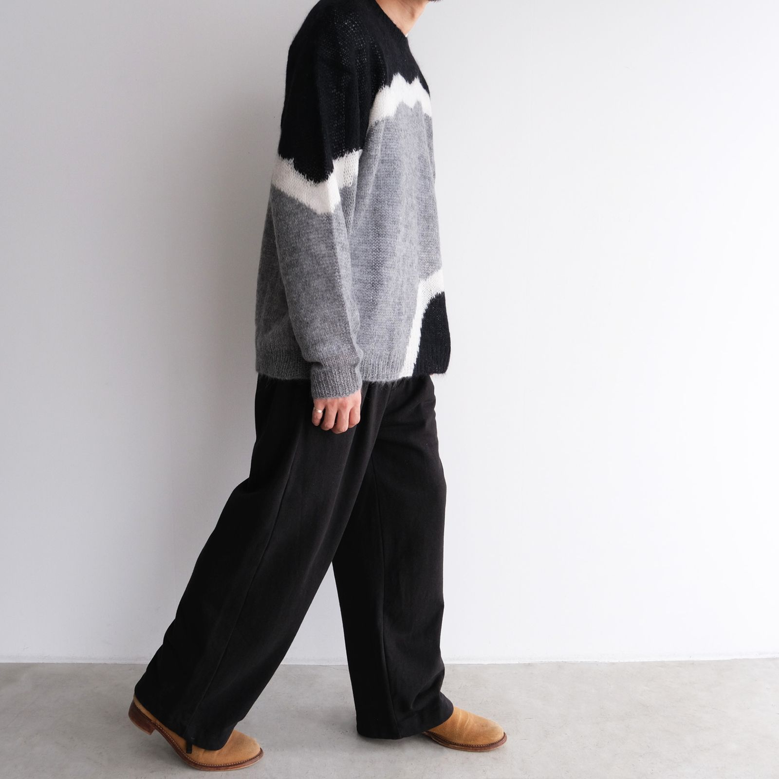 Hand Knitted Mohair Sweater -ニット-（Black / ブラック）