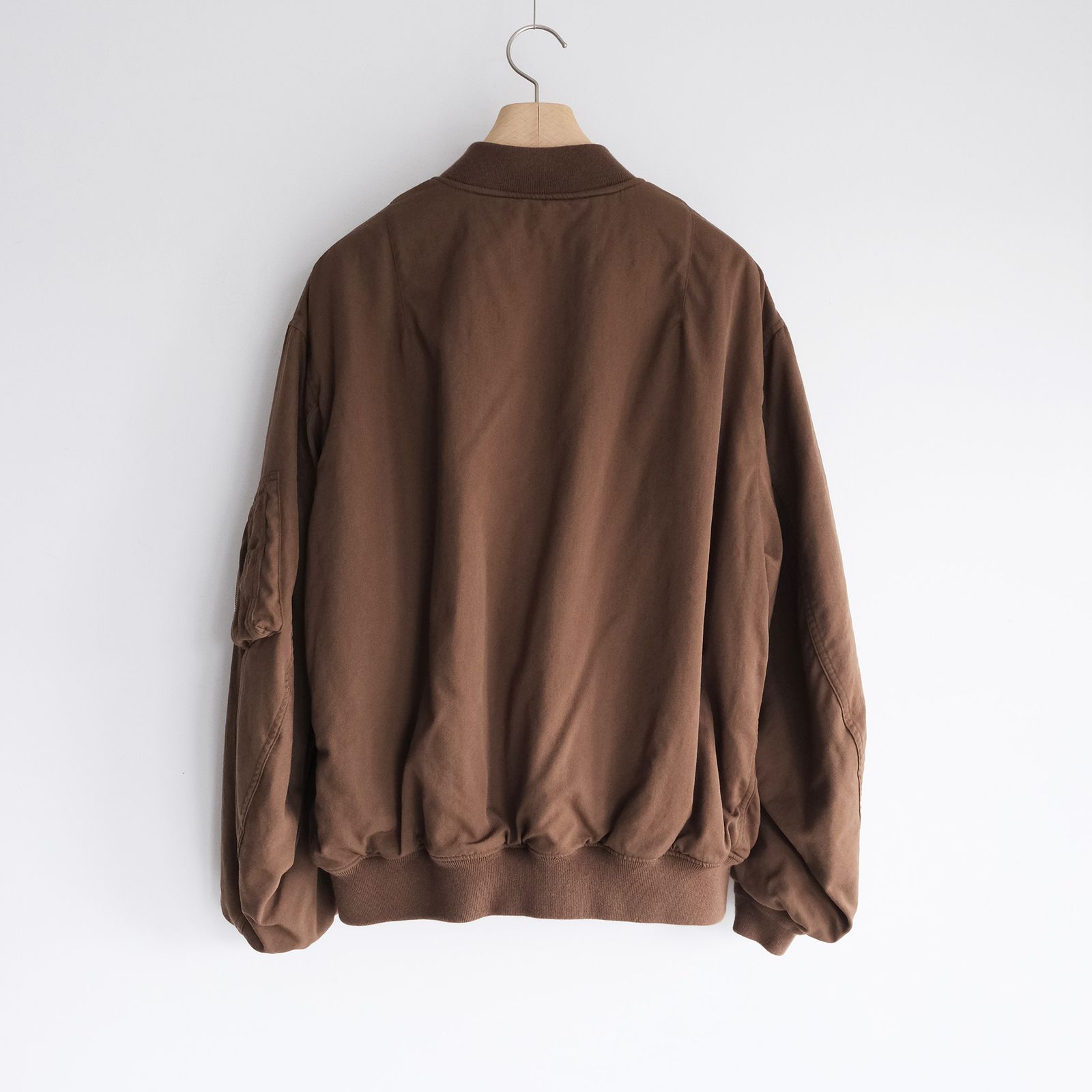 Fulled Wool Twill Flight Jacket -ジャケット-（Brown / ブラウン）GU263-30411