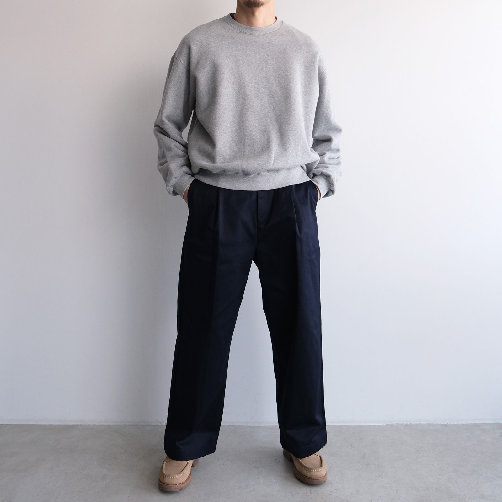 Westpoint Chino Wide Straight Trousers -パンツ-（Navy / ネイビー）