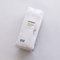 Graphpaper Tabi 3-Pack Socks -ソックス-（Monotone / モノトーン）