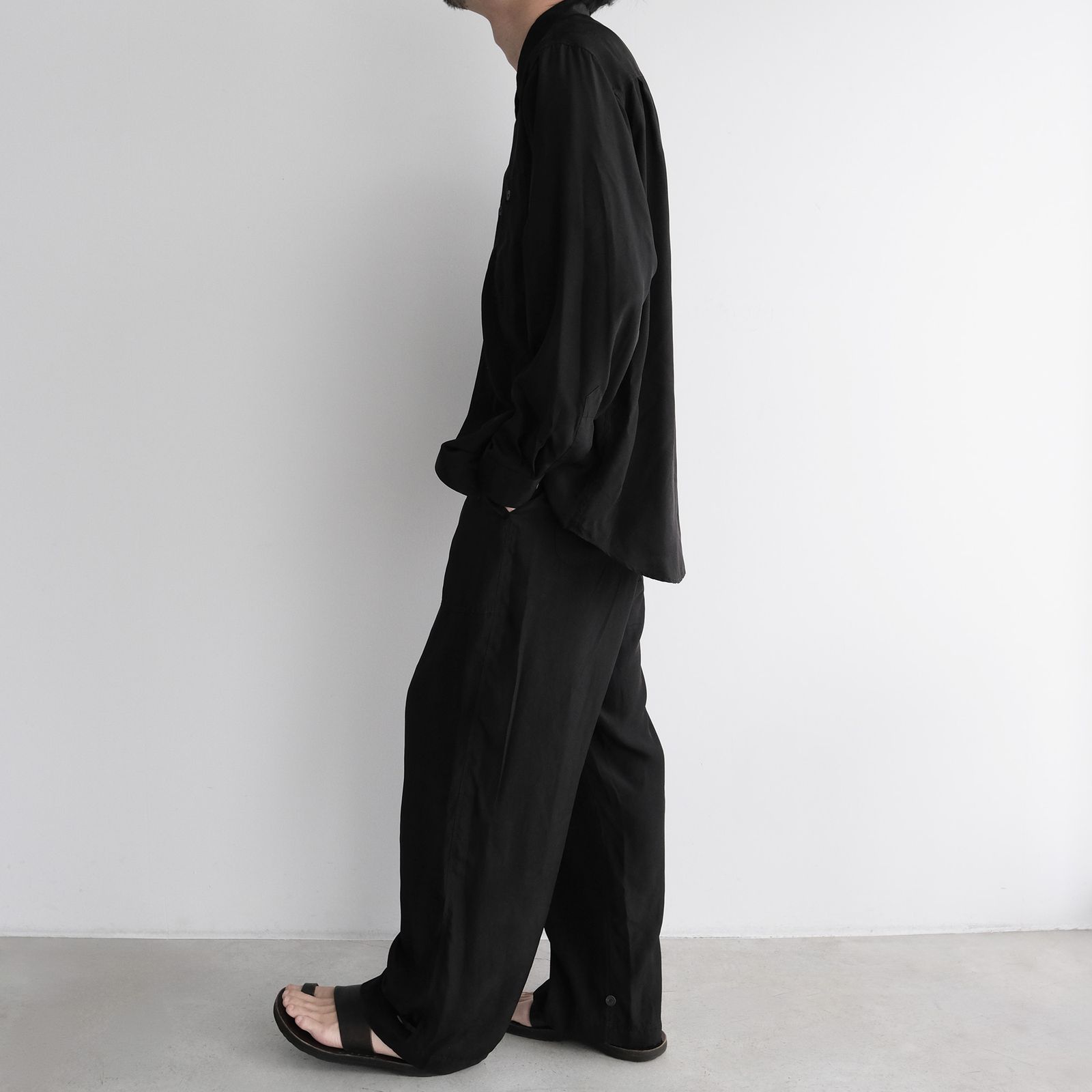 Fibril Silk Tafta Easy Baker Pants -パンツ-（Black / ブラック）