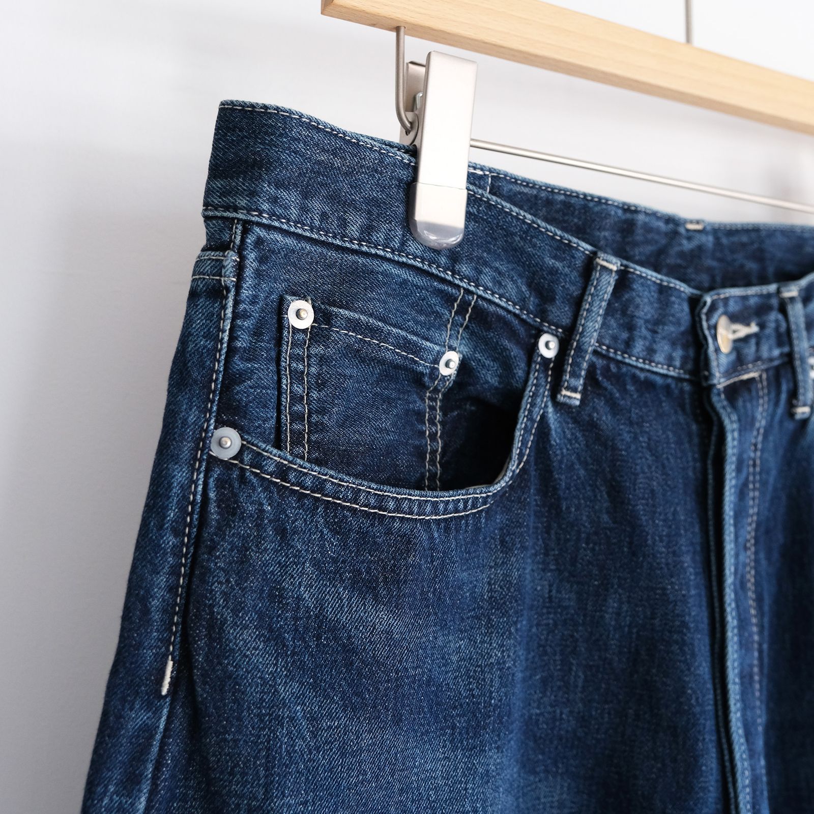 Selvage Denim Five Pocket Tapered Pants -パンツ-（Indigo Dark Fade / インディゴダークフェード）
