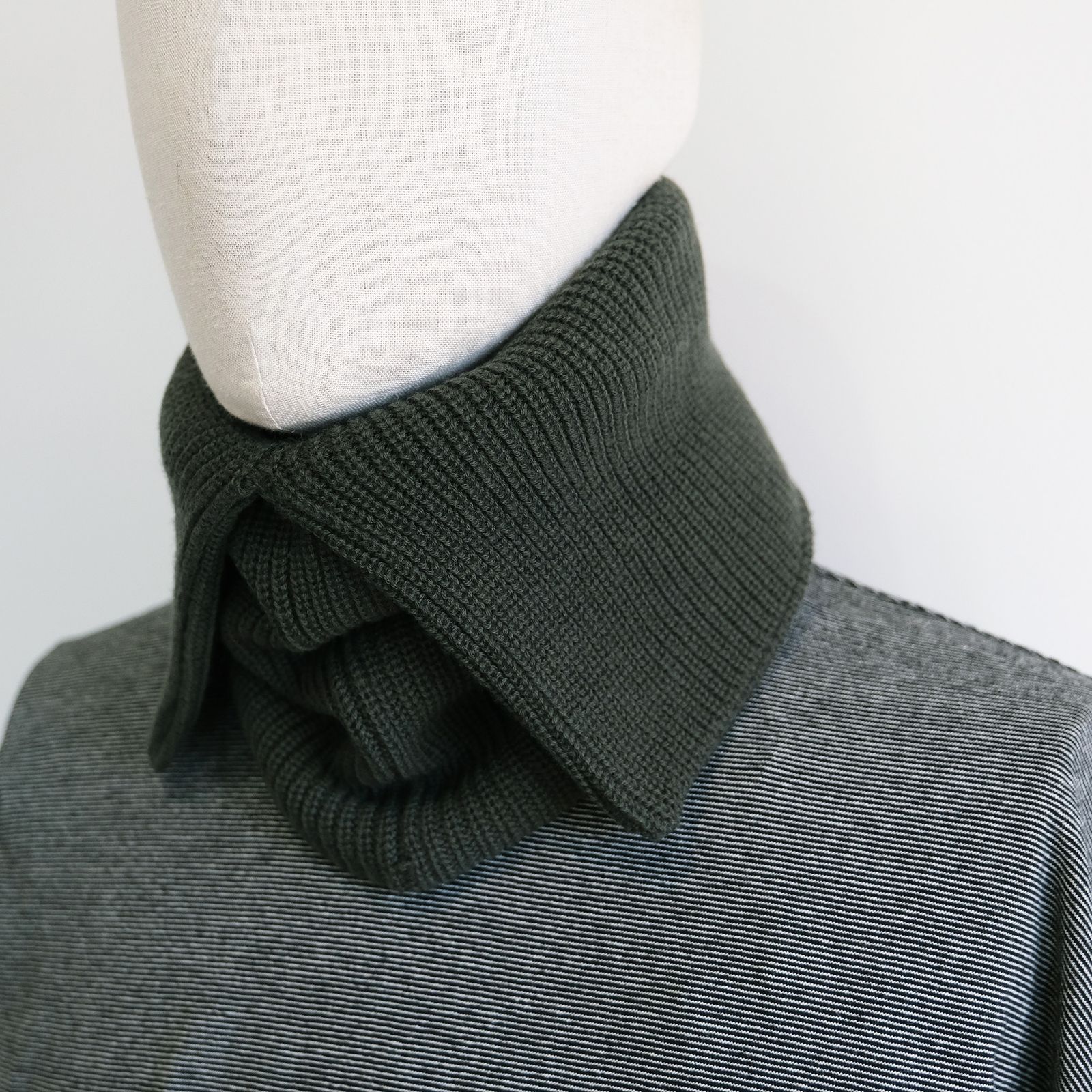 Mercerized Fine Wool Snood -スヌード-（Green / グリーン）