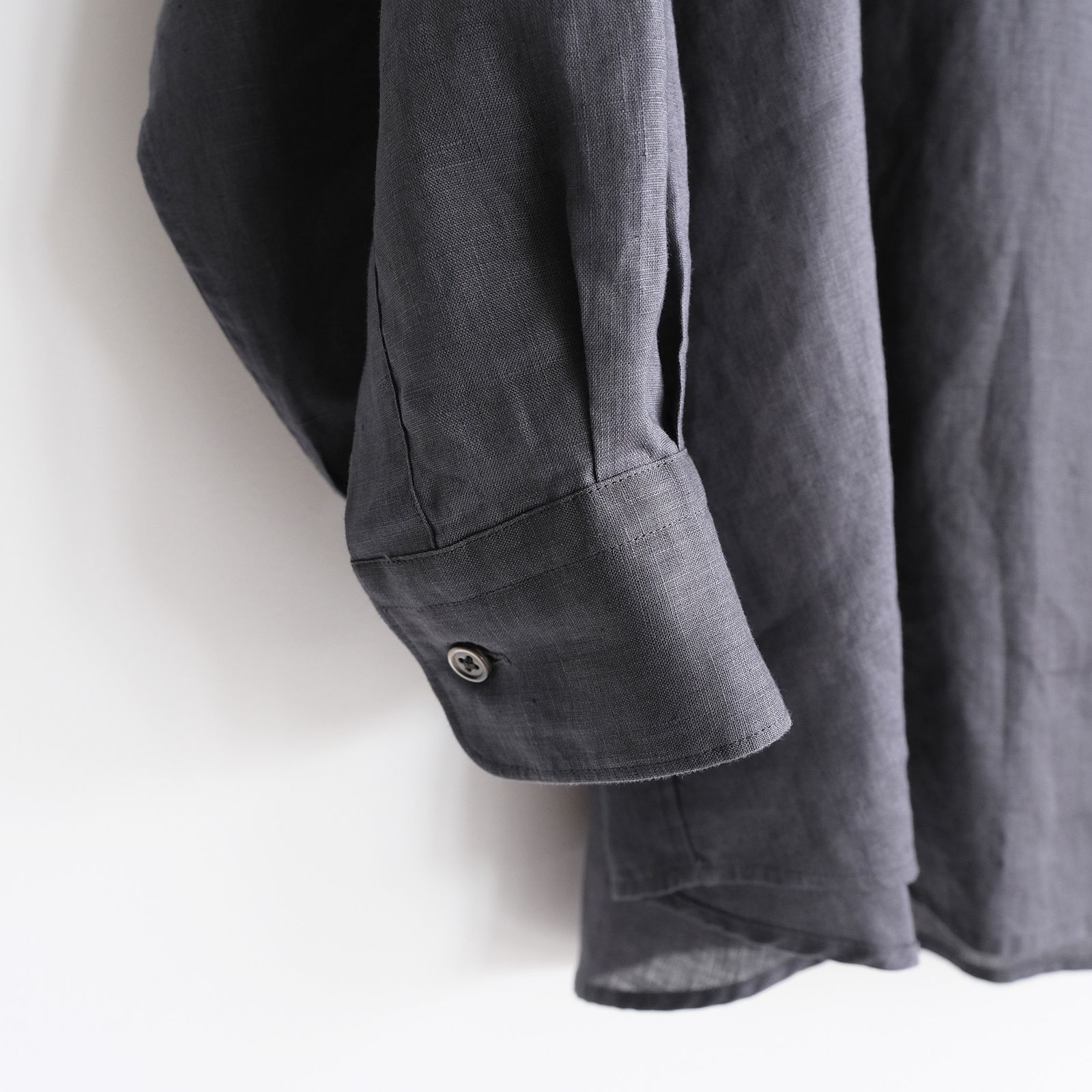 Linen L/S Oversized Regular Collar Shirt -シャツ-（C.Gray / C.グレー）GM262-50039B