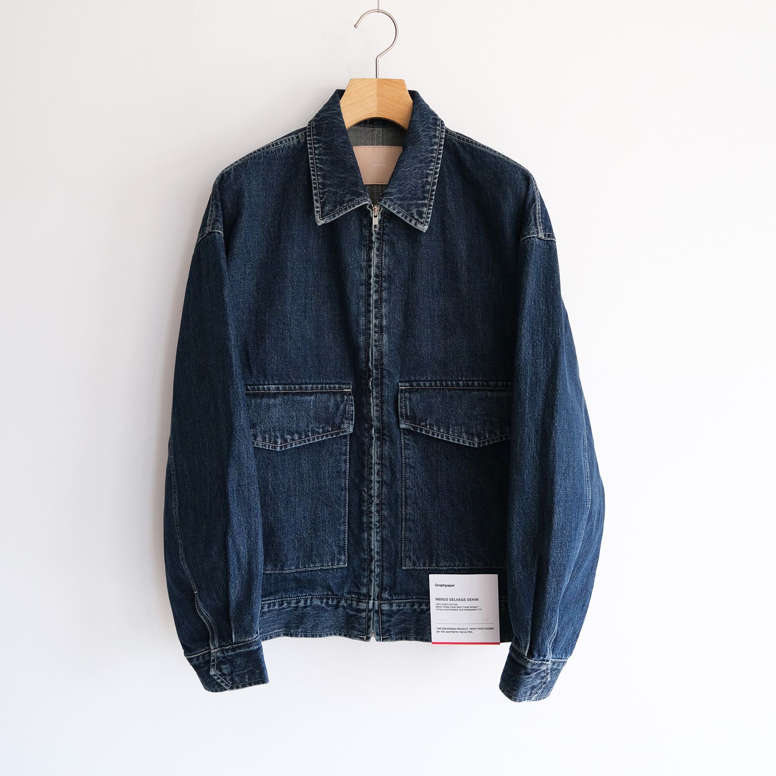 Selvage Denim Zip Jacket -デニムジャケット-（Indigo Dark Fade / インディゴダークフェイド）