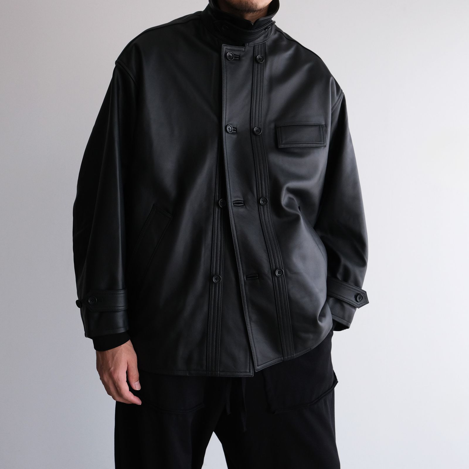 Sheep Leather Corbusier Jacket -ジャケット-（Black / ブラック）