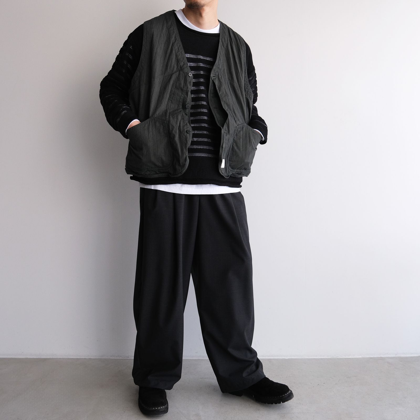 Panel Border Sweather -ニット-（Black / ブラック）