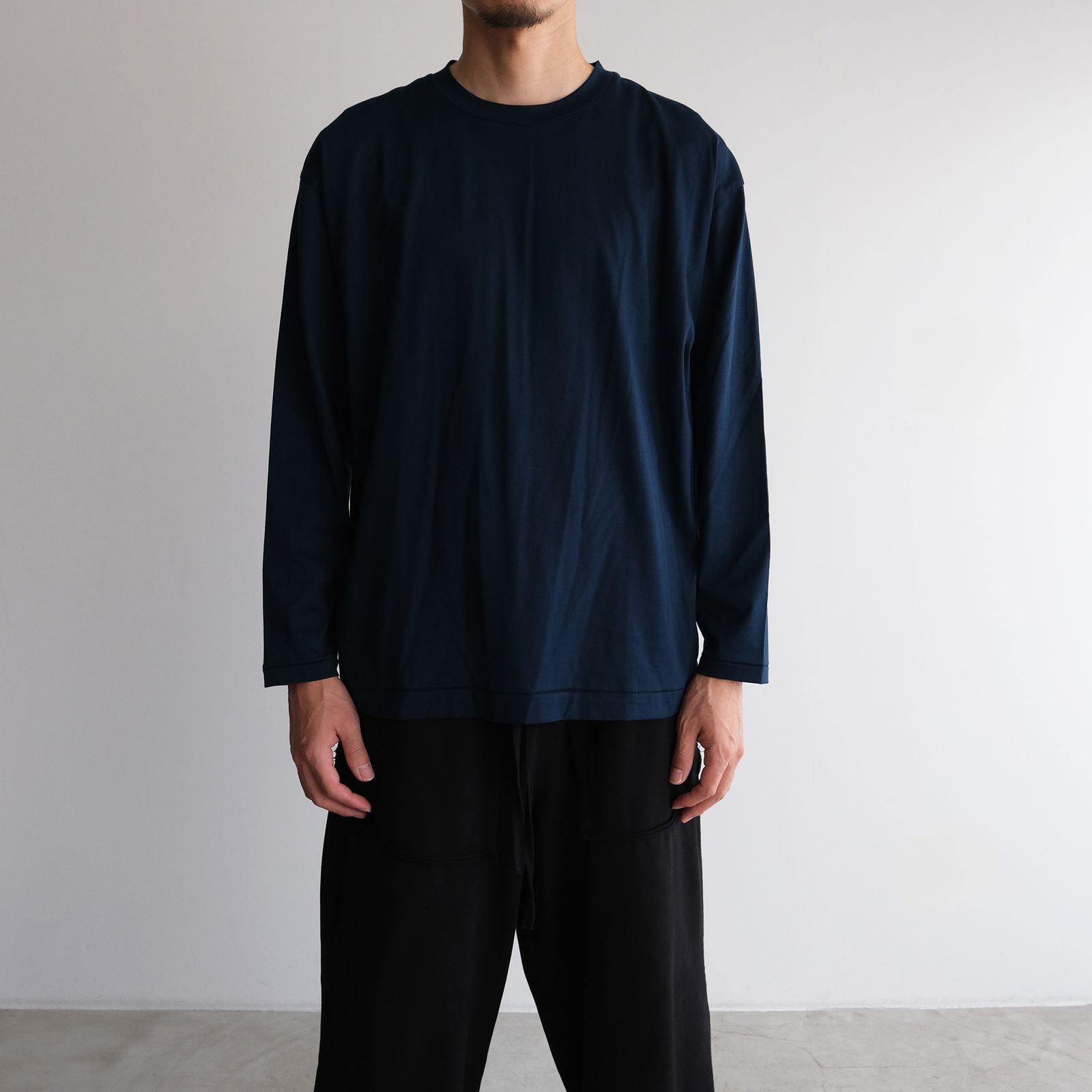 Suvin 60/2 Over Sized Long T-Shirt -Tシャツ-（Blue / ブルー）