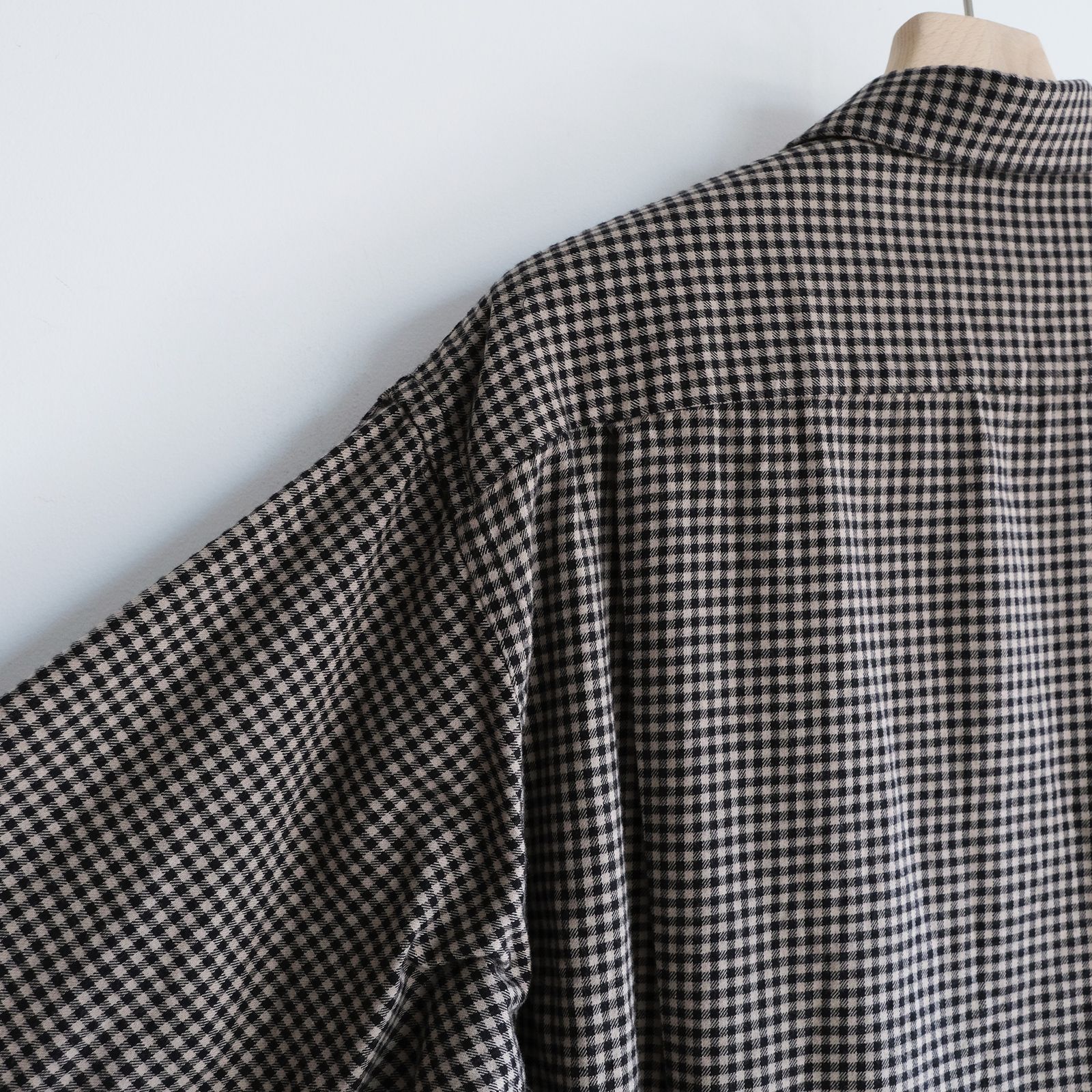 Cotton Wool Check Shirts -シャツ-（Beige Check / ベージュチェック）