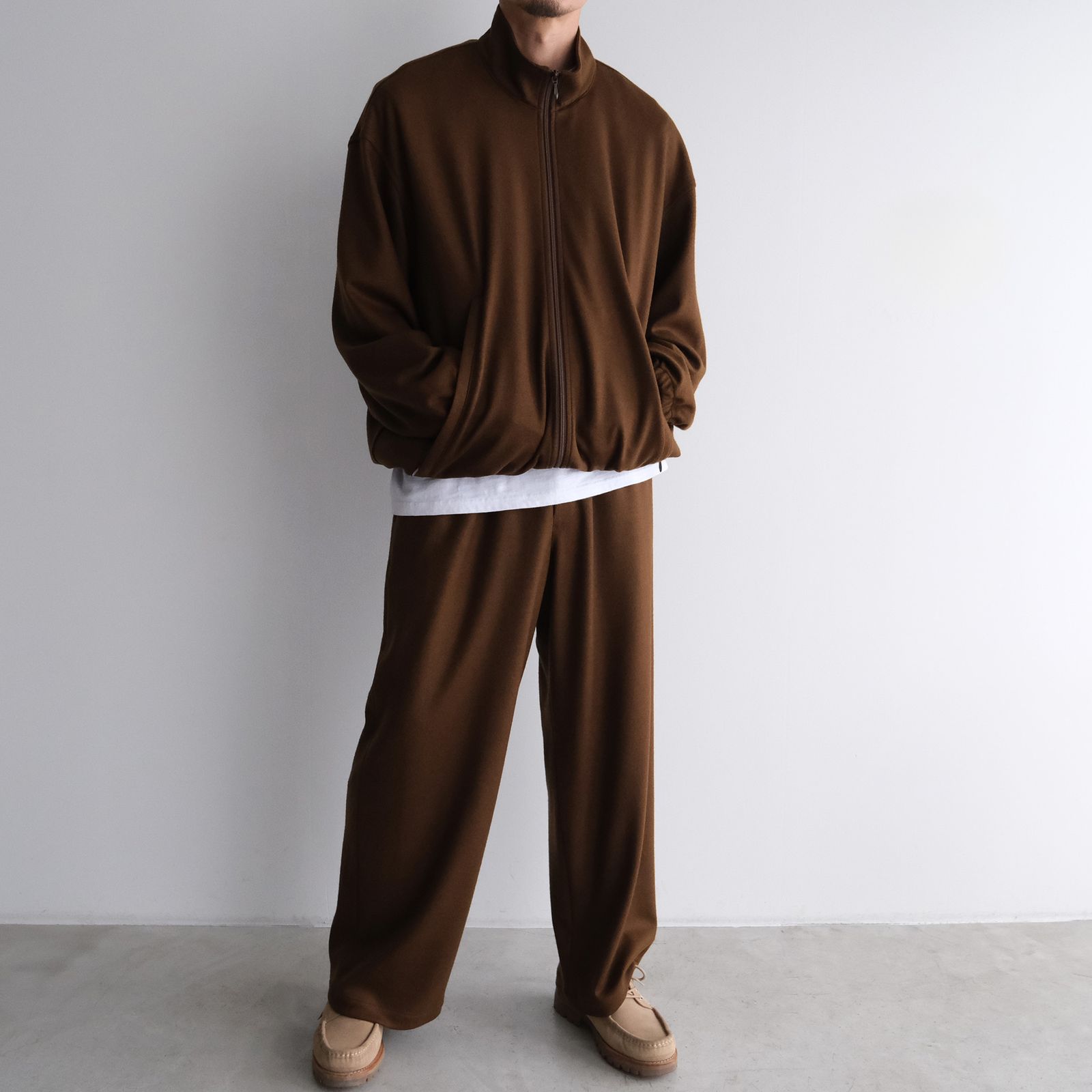 Wool Smooth Flannel Track Blouson -ブルゾン-（Brown / ブラウン）GU253-30220B