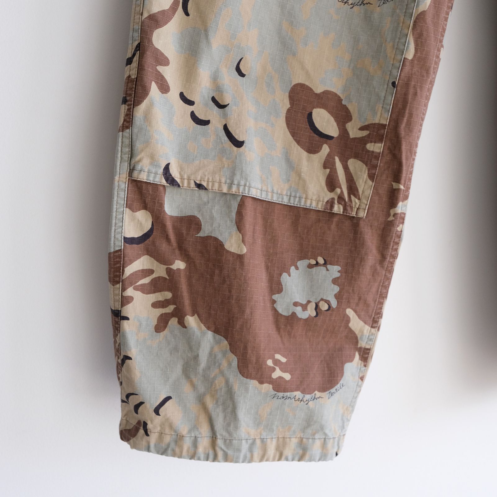 Camo Flower Double Knee Pants -パンツ-（Beige / ベージュ）