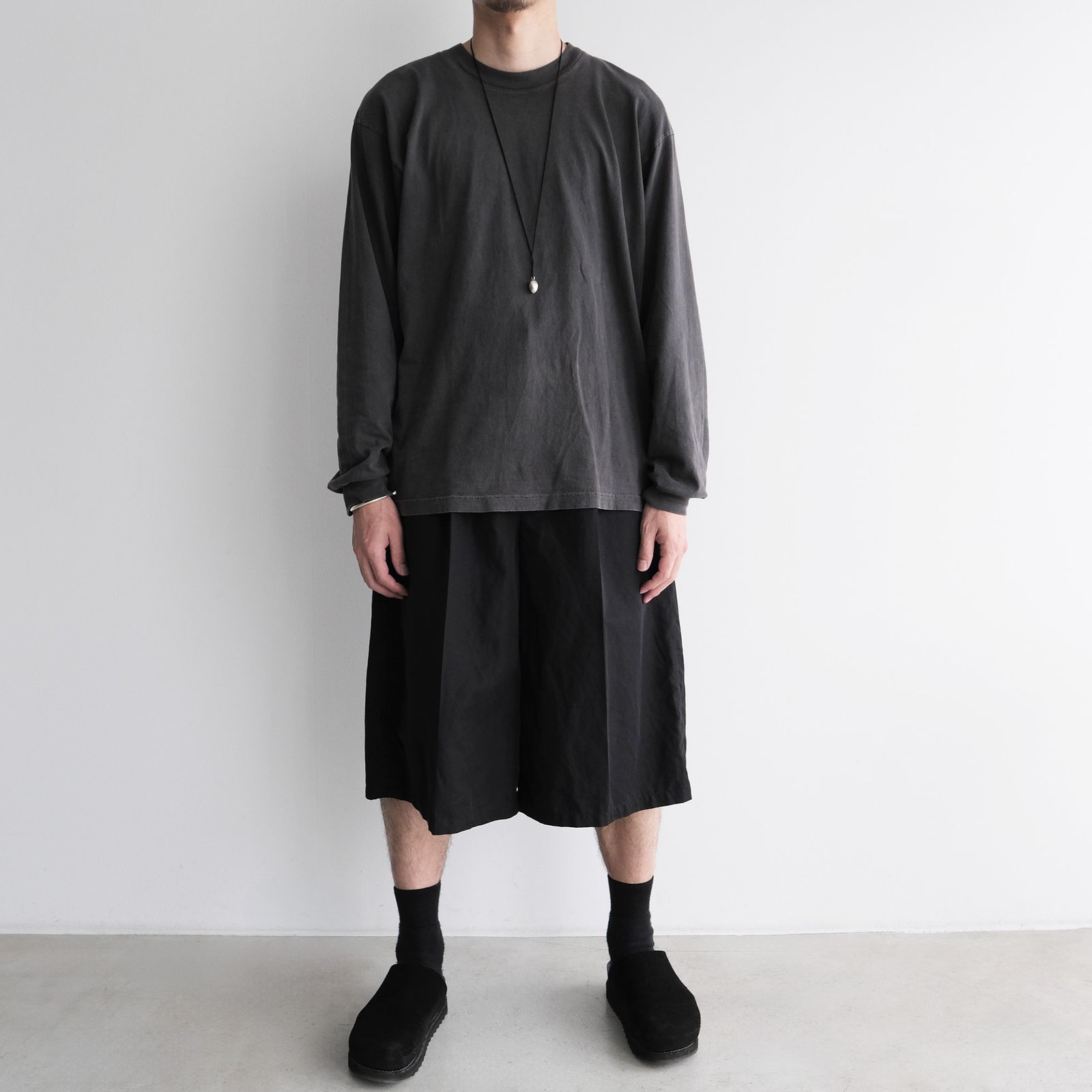 Cotton Washer Half Pants -ショーツ-（Black / ブラック）