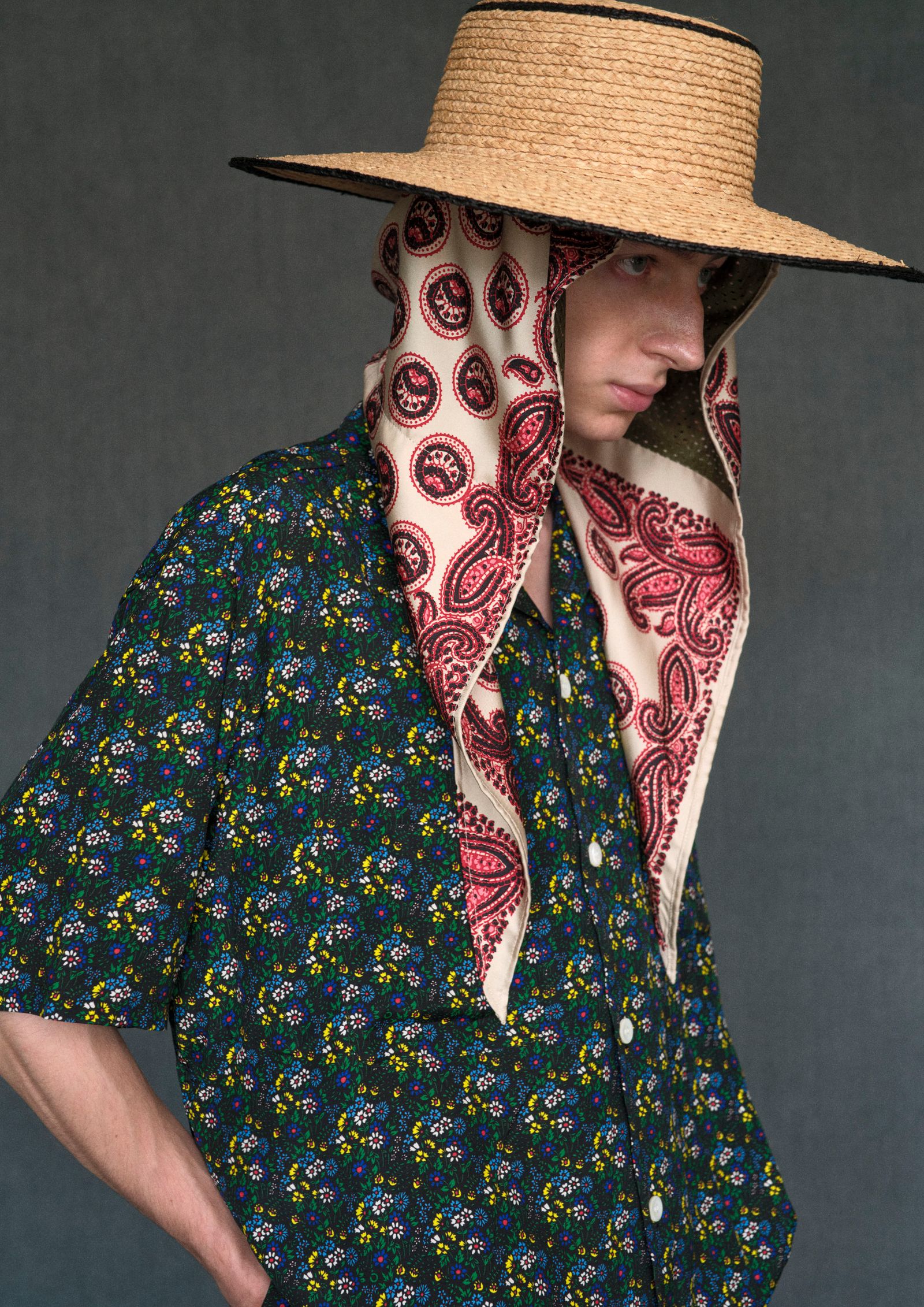 x Kijima Takayuki Raffia Trim Hat -ハット-（Natural x Black / ナチュラル×ブラック）