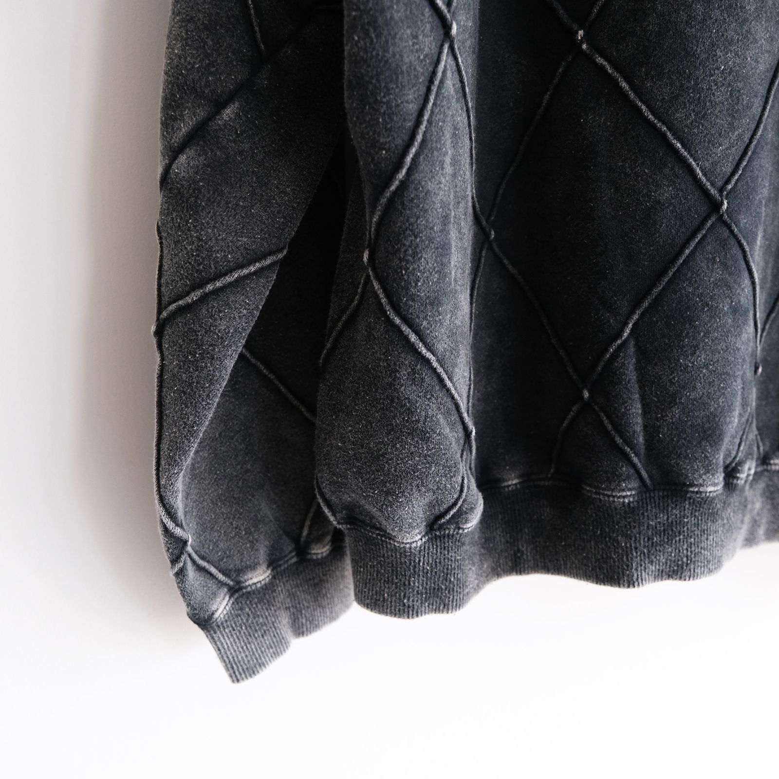 Hand Dye Diamond Twist Sweat -スウェット-（Black / ブラック）