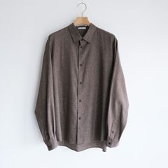 Cotton Yak Viera Loose Fit Shirt -シャツ-（Brown Check / ブラウンチェック）