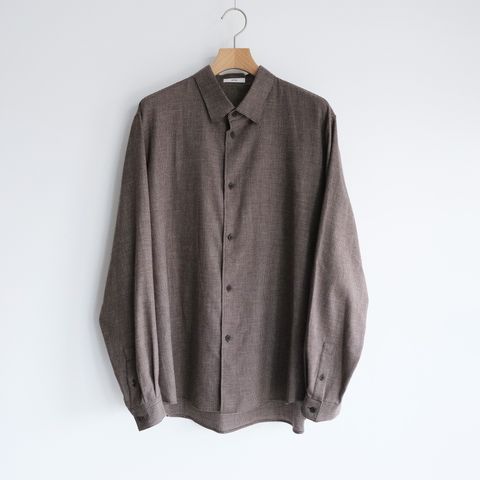 Cotton Yak Viera Loose Fit Shirt -シャツ-（Brown Check / ブラウンチェック）