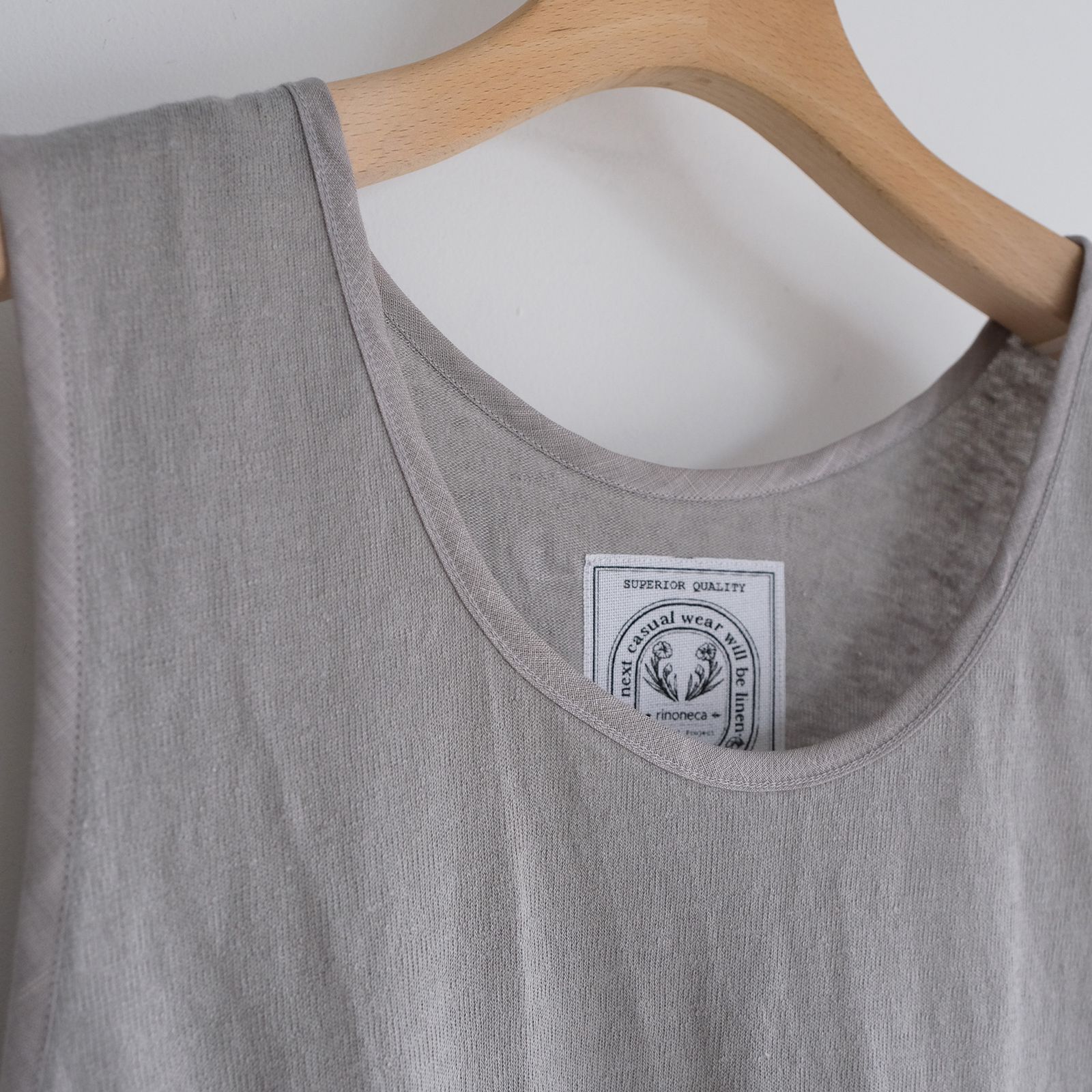 Linen Pique Tank Top -タンクトップ-（Gray / グレー）