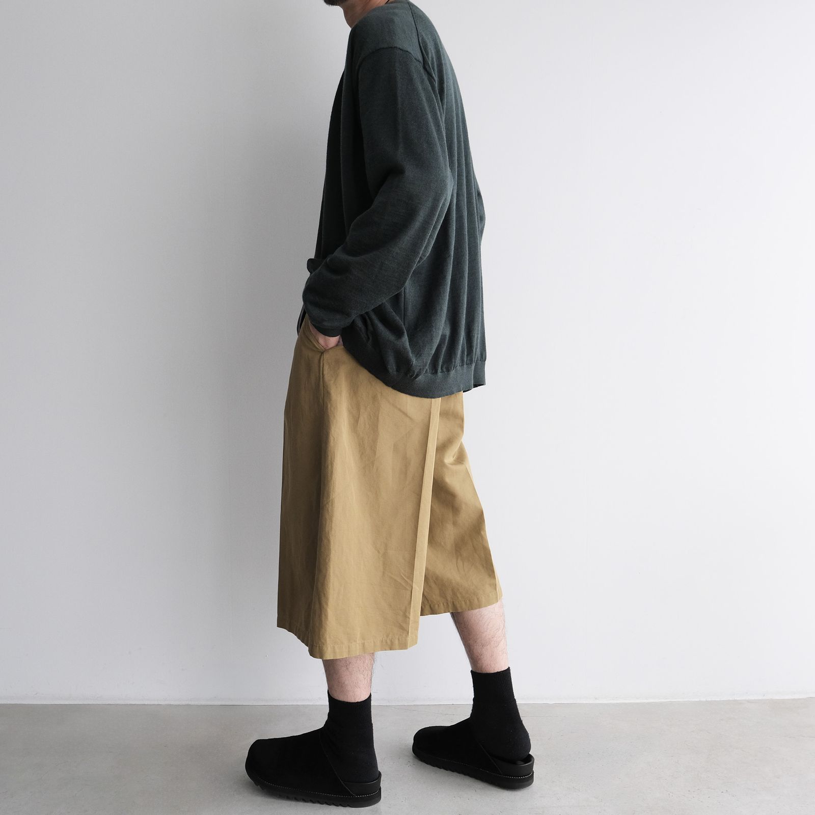 Cotton Wsher Half Pants -ショーツ-（Beige / ベージュ）
