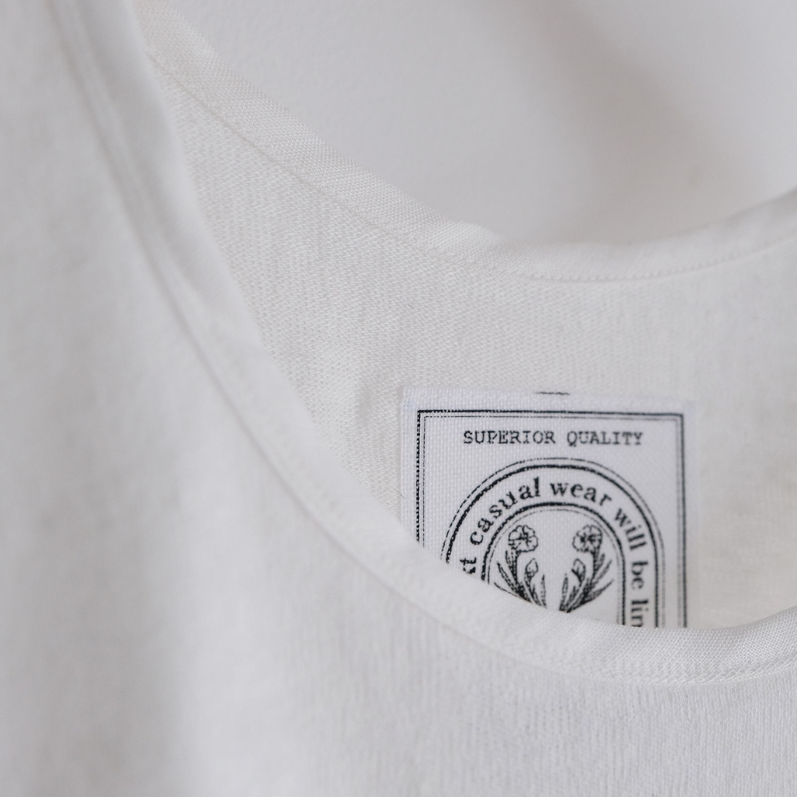 Linen Pique Tank Top -タンクトップ-（White / ホワイト）
