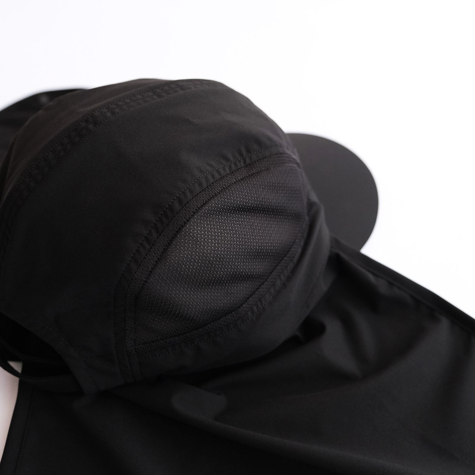 Color at Against カラアゲ SUN CAP キャップ ブラック COMESANDGOES - Sun Shade Mesh Cap -キャップ-（Black