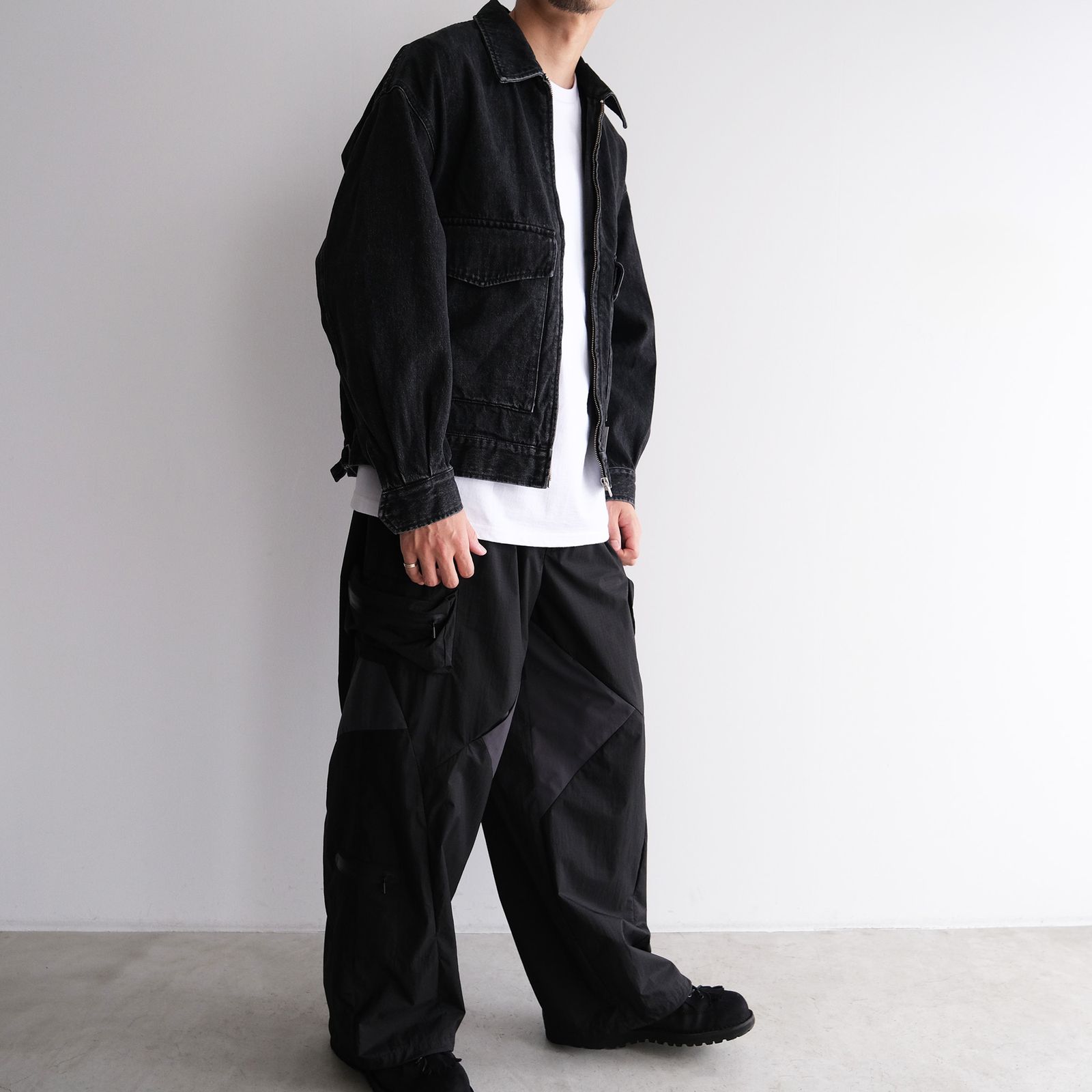 Selvage Denim Zip Jacket -デニムジャケット-（Black Dark Fade / ブラックダークフェイド）