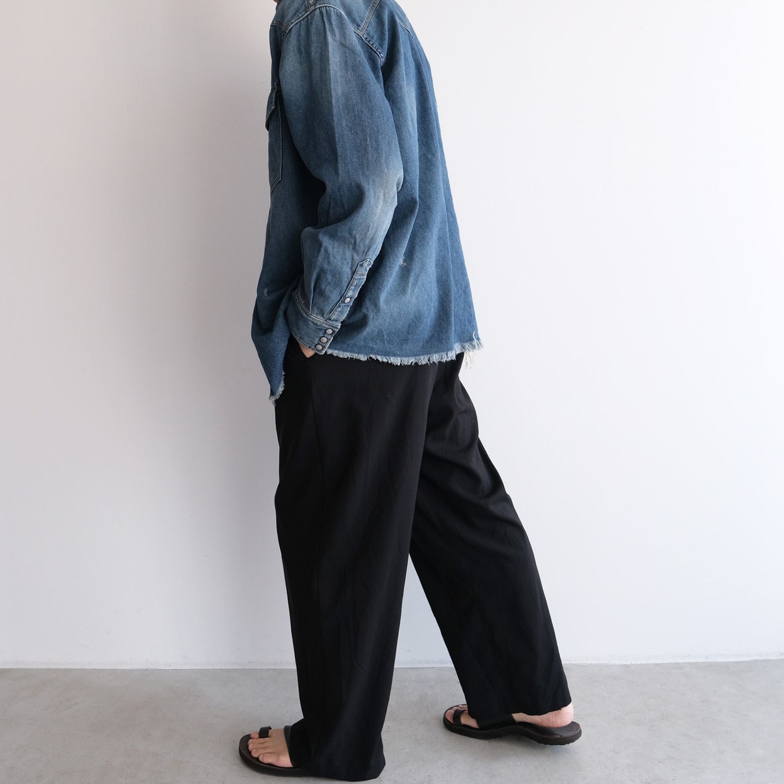 Cotton Denim -Western Shirts -シャツ-（L.Indigo / ライトインディゴ）