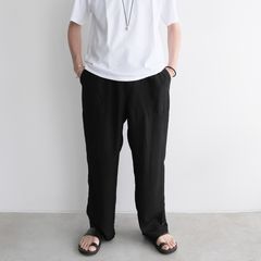 Fibril Silk Tafta Easy Baker Pants -パンツ-（Black / ブラック）