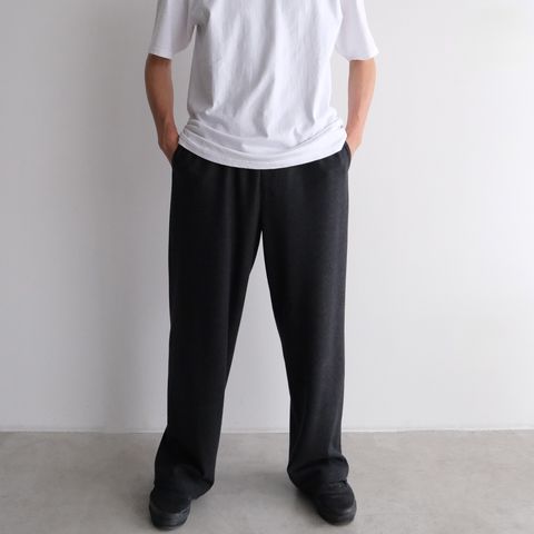 Wool Smooth Flannel Easy Wide Pants -ワイドパンツ-（Gray / グレー）GU263-40523B