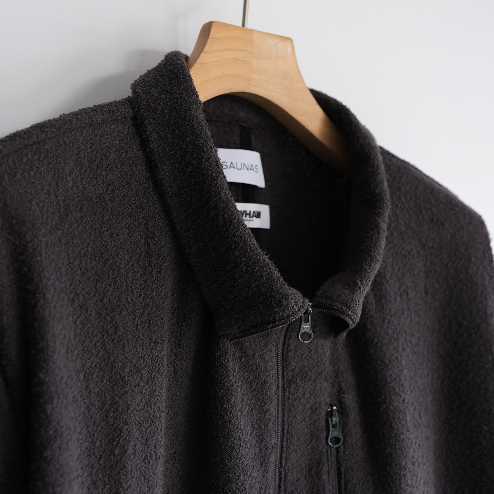 SAUNAS"サ"Towel Cloth Zip Jacket -パジャマ-（Charcoal Gray / チャコールグレー）