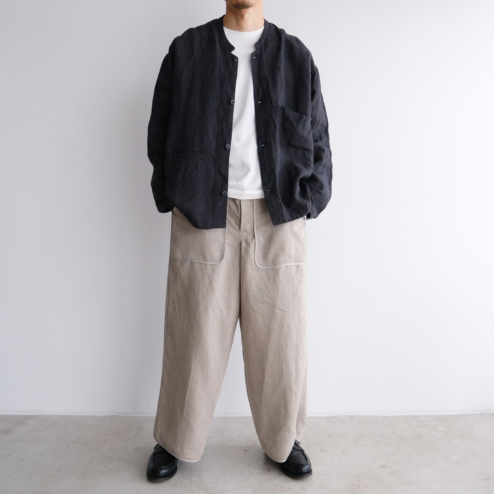 With Piping Linen Pants -パンツ-（Beige / ベージュ）