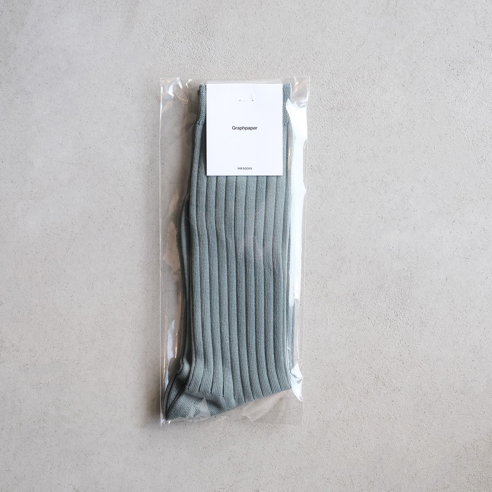 Graphpaper Rib Socks -ソックス-（Smoke Blue / スモーク ブルー）GU261-90291C