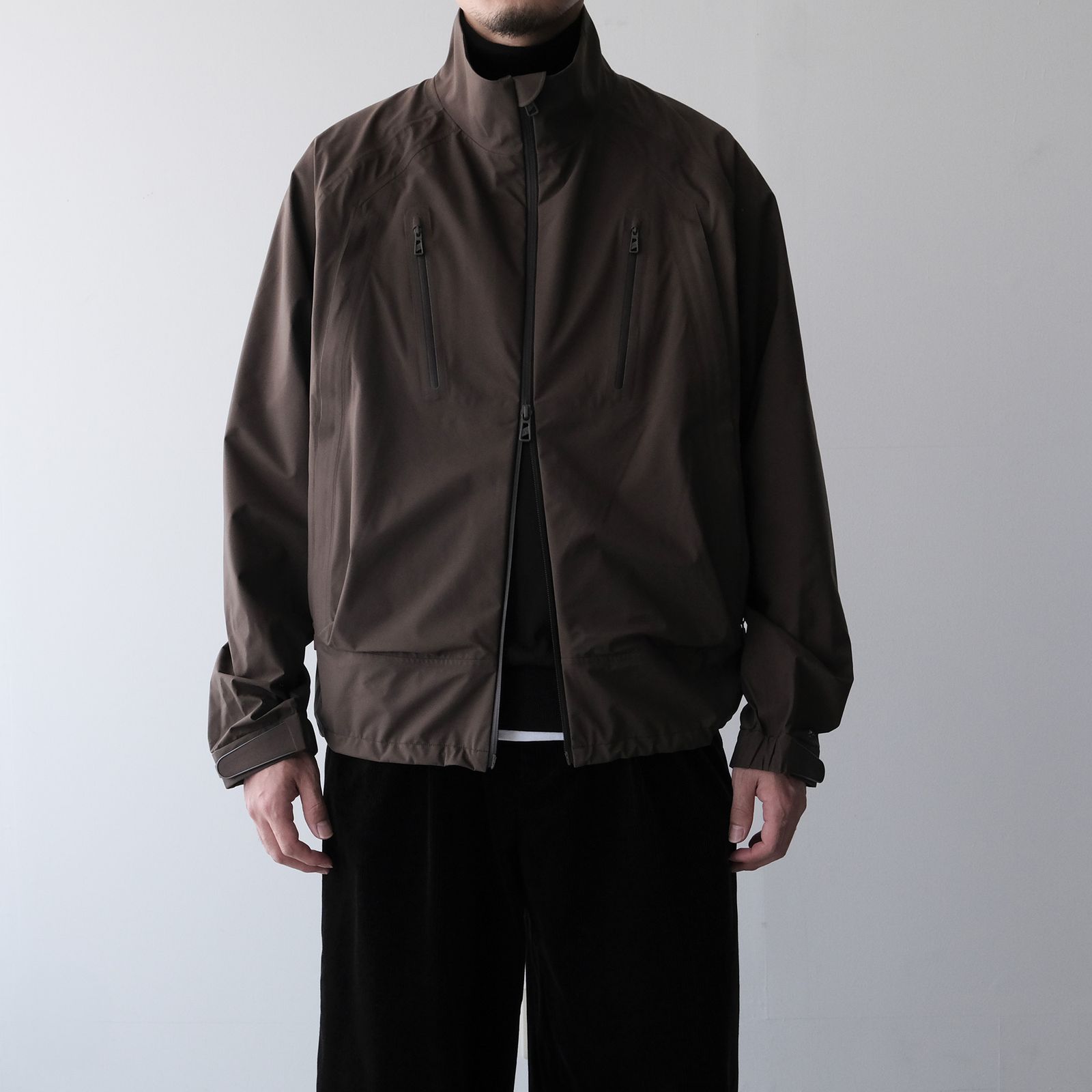 Partex Stand-Collar Shell -ブルゾン-（Brown / ブラウン）