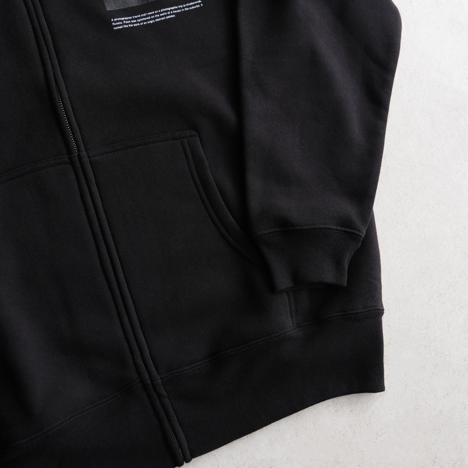 Wall Zip Hoodie -パーカー-（Black / ブラック）