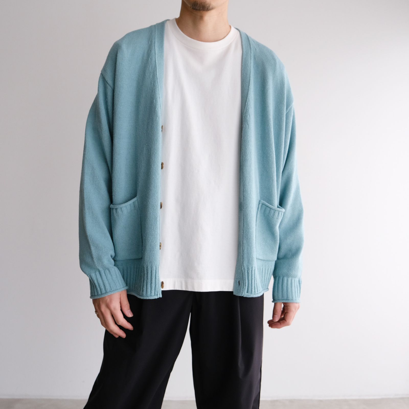 UNIVERSAL PRODUCTS - 『Silk Knit Cardigan』-カーディガン-（ L.BLUE