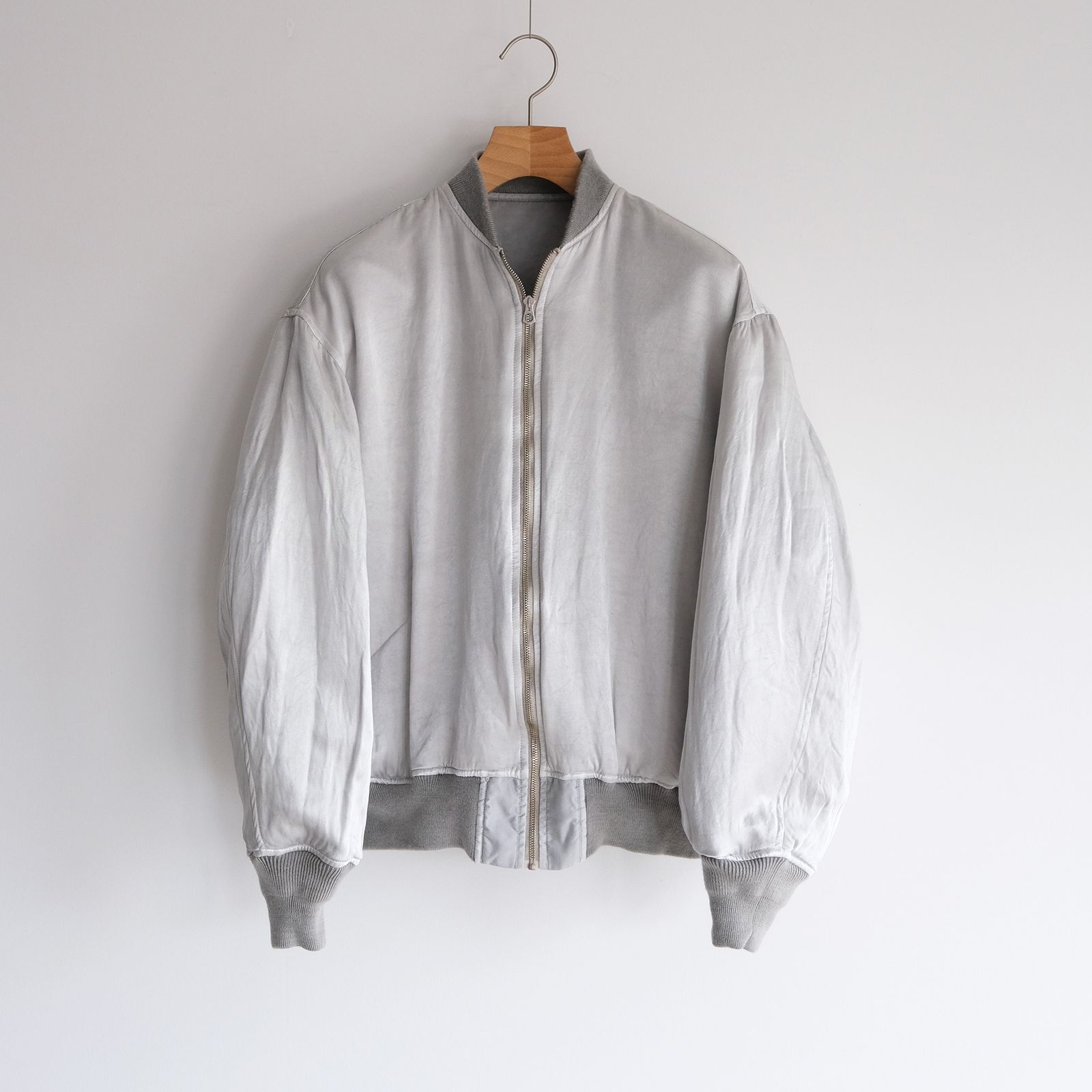 Hand-Dyed Bomber Jacket -ジャケット-（Gray / グレー）