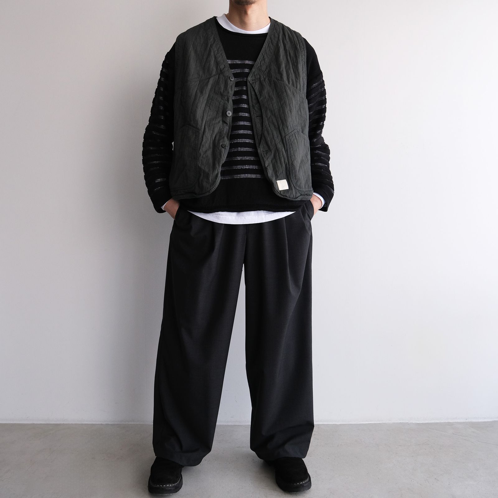 Panel Border Sweather -ニット-（Black / ブラック）