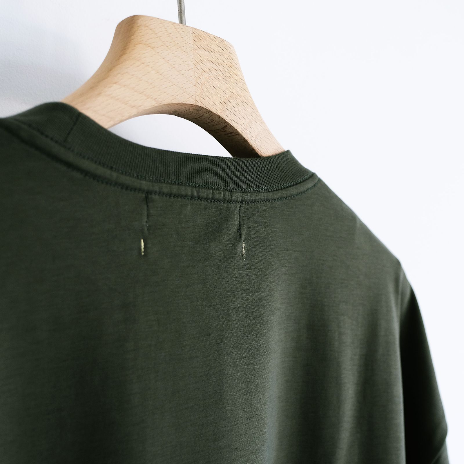 Brushed Mockrody Crew Neck L/S Tee -Tシャツ-（Green / グリーン）