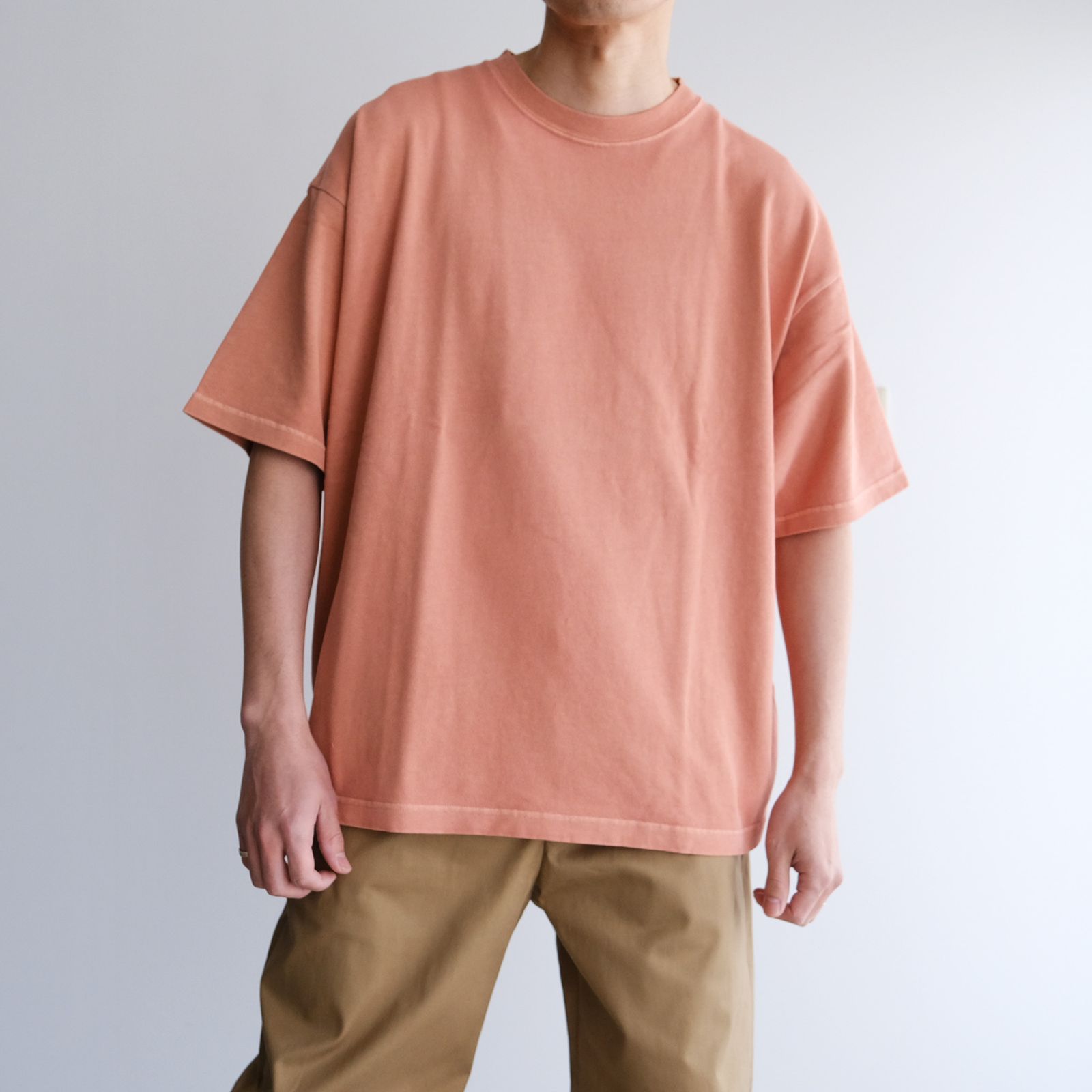 EVCON - Pigment Wide S/S T-Shirt -Tシャツ-（L.Pink / L.ピンク