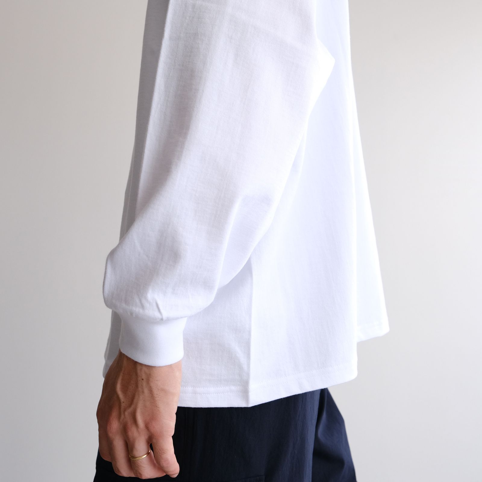 L/S Oversized Tee -Tシャツ-（White / ホワイト）GU254-70003B