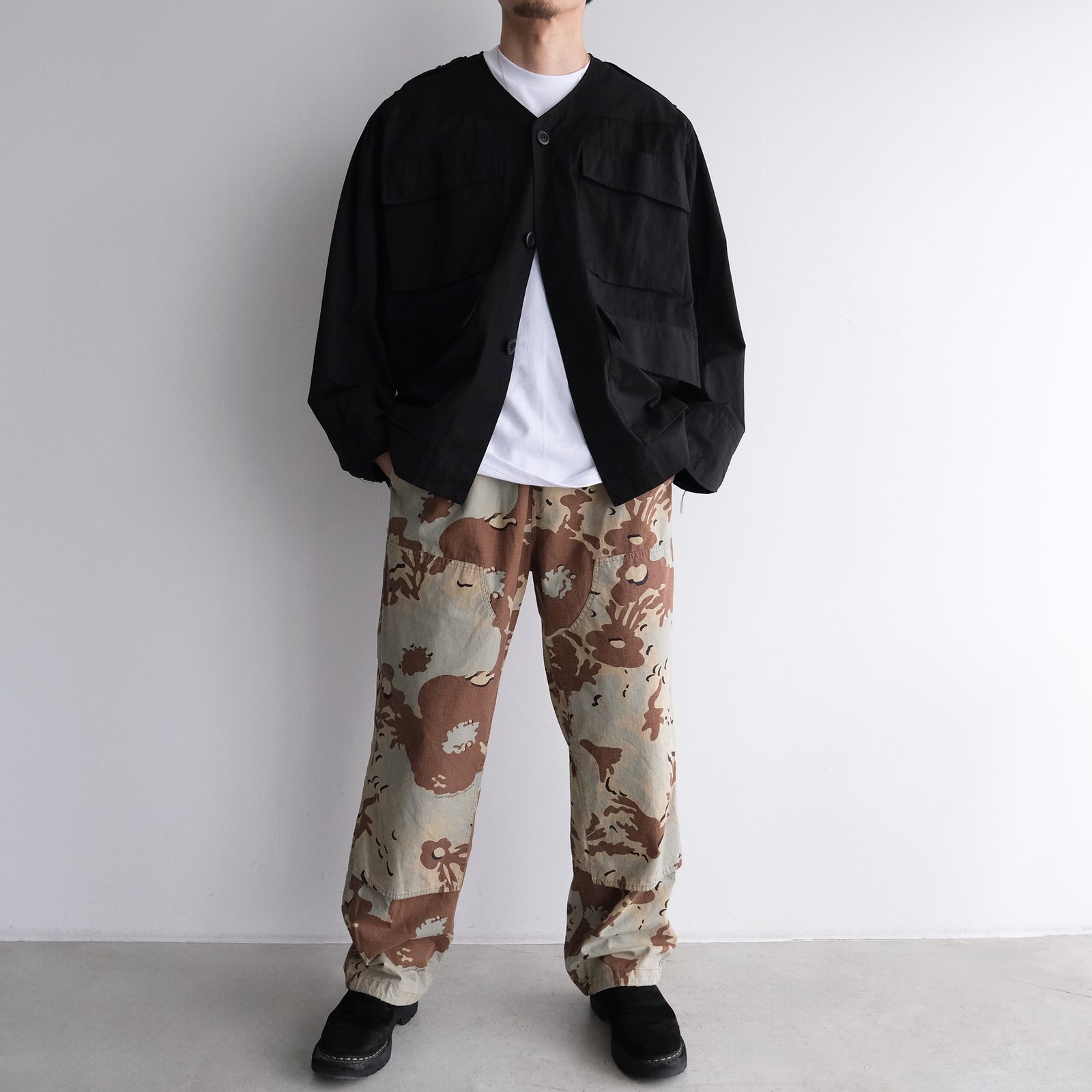 Camo Flower Double Knee Pants -パンツ-（Beige / ベージュ）