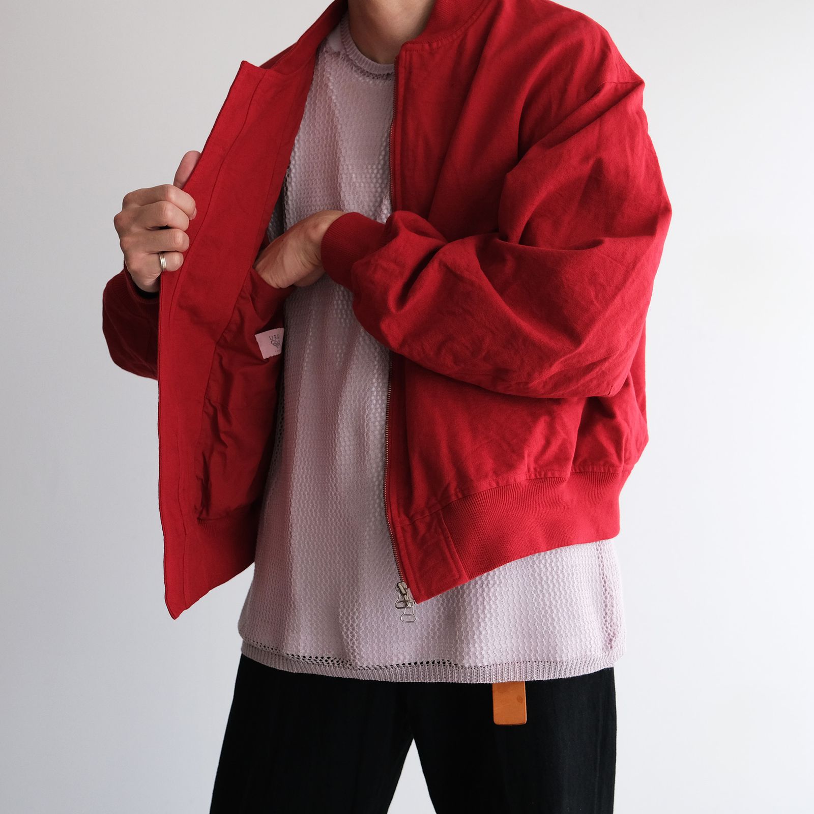 Cotton Canvas MA-1 Blouson -ブルゾン-（Red / レッド）