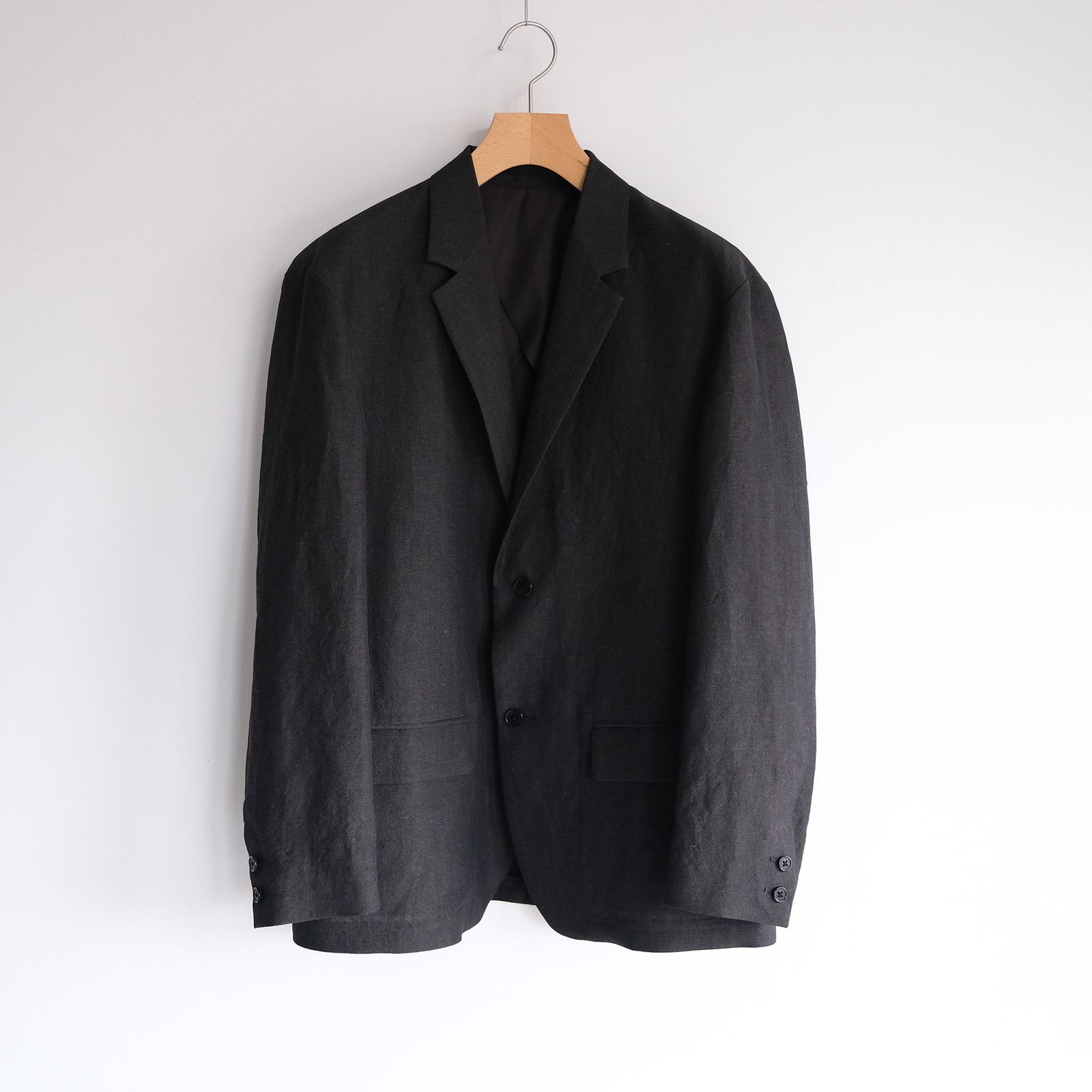 Wool Linen 2B Jacket -ジャケット-（Charcoal / チャコール）
