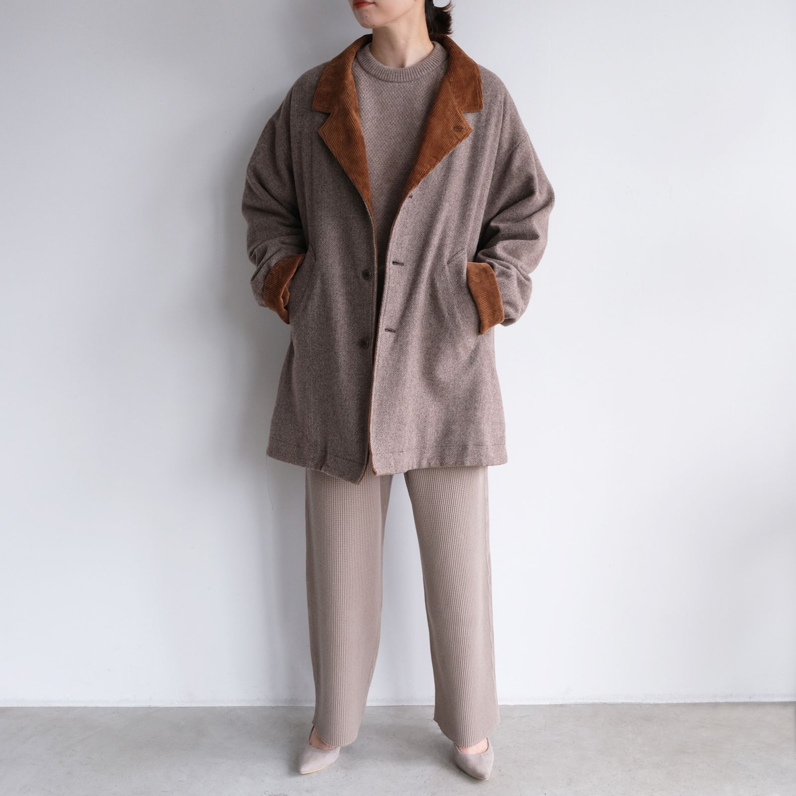 Novem Jacket -ジャケット-（Brown Herringbone / ブラウン ヘリンボーン）
