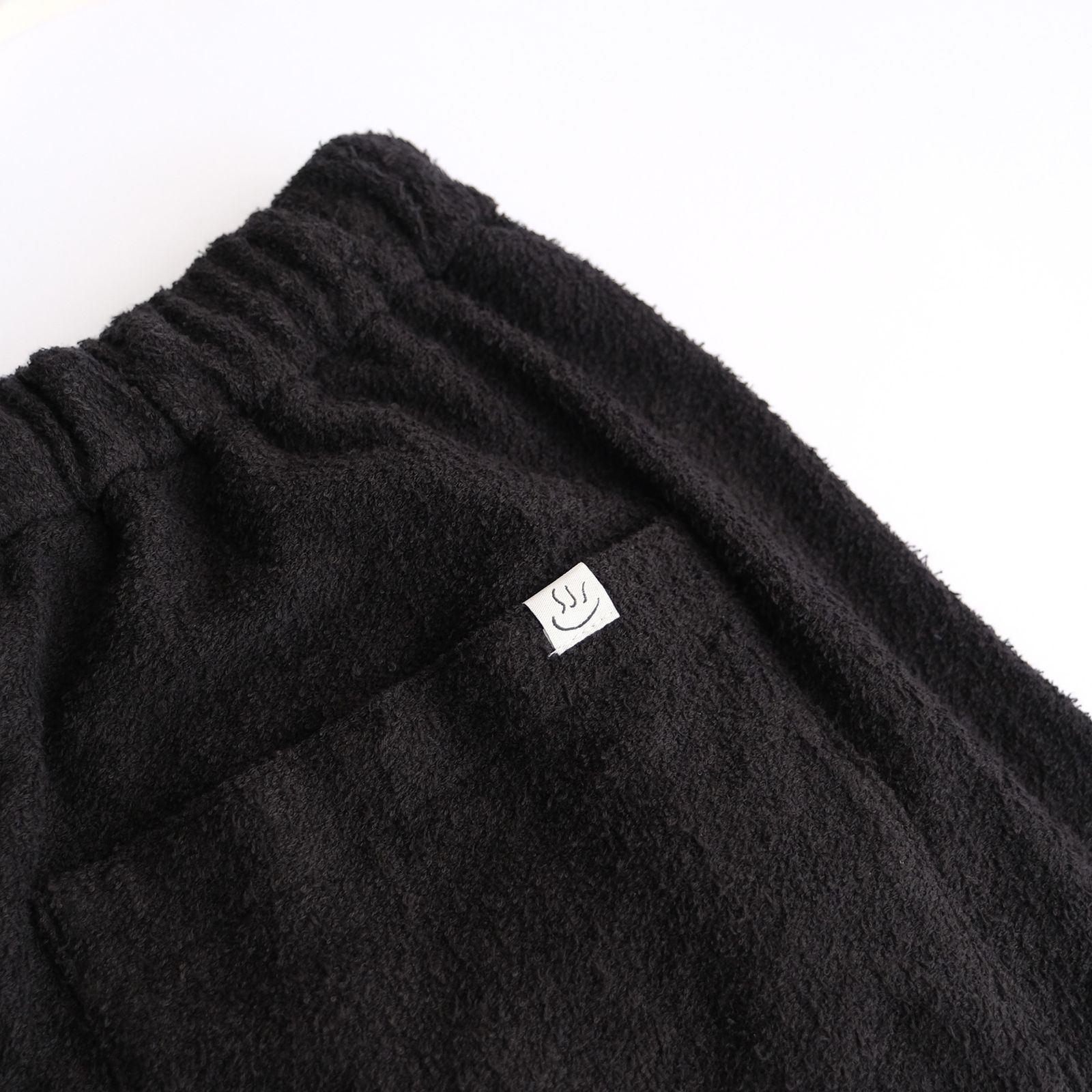 "Towel Cloth Wide Easy Pants" -パジャマ-（Black / ブラック）