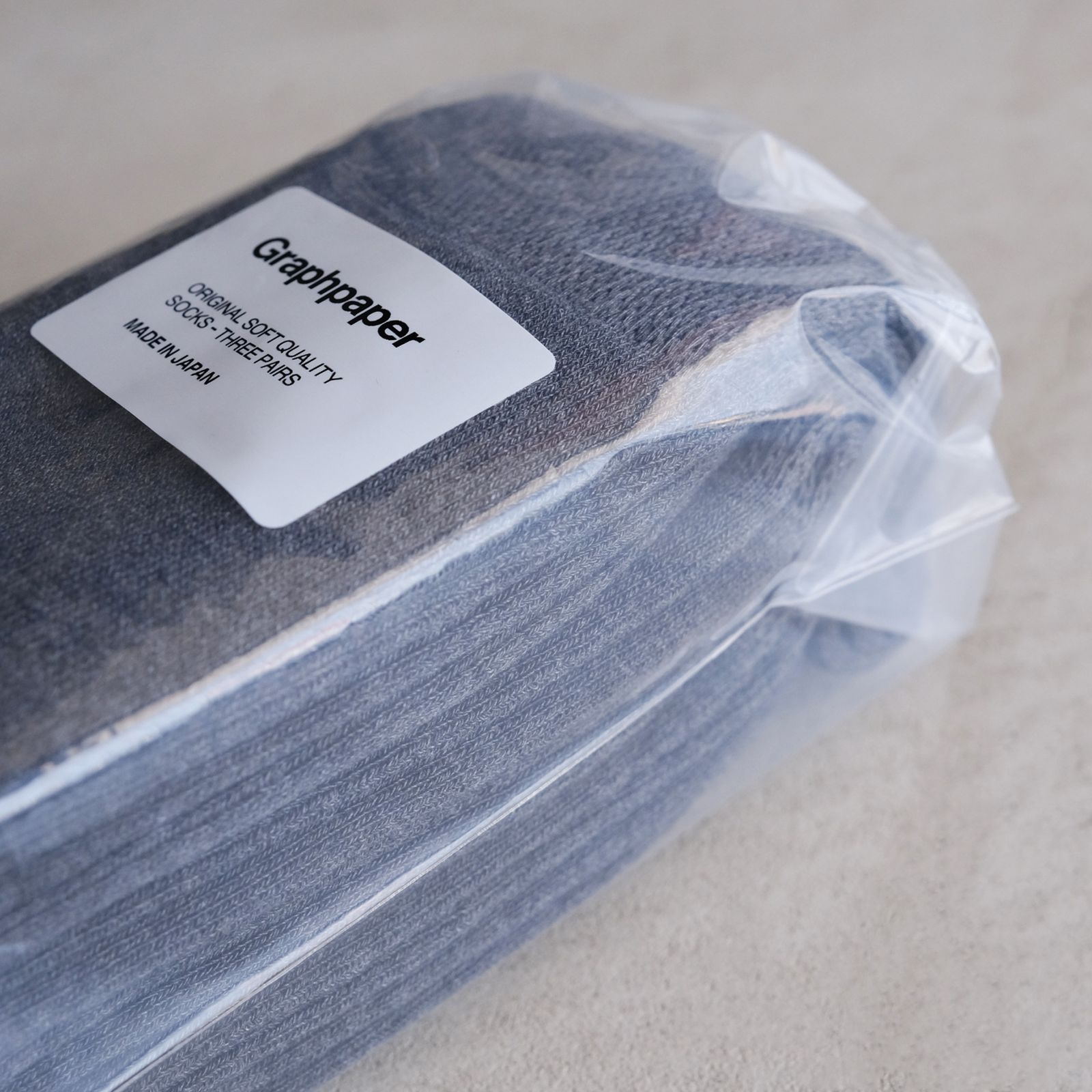 Graphpaper 3-Pack Socks -ソックス-（Gray / グレー）