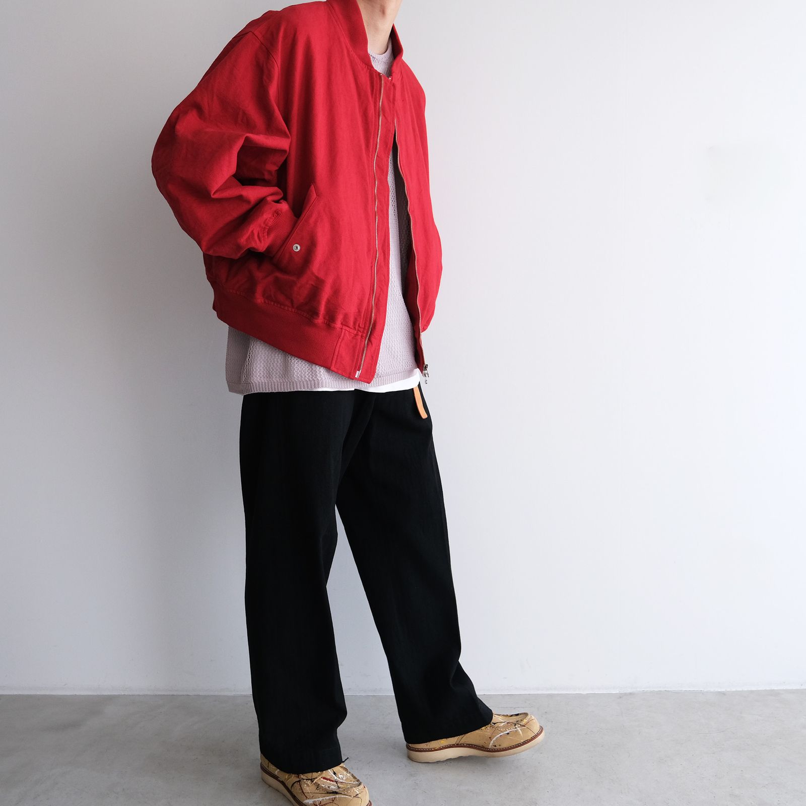 Cotton Canvas MA-1 Blouson -ブルゾン-（Red / レッド）
